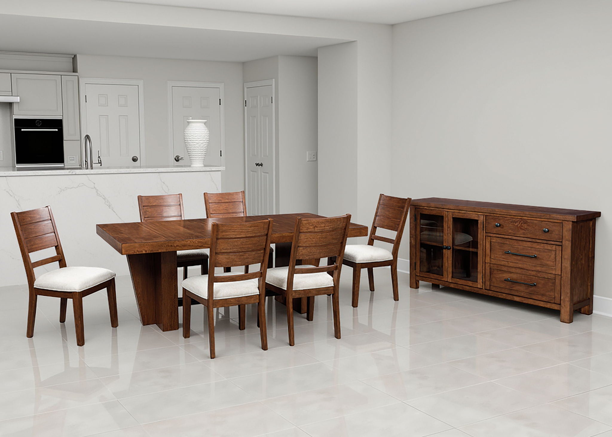 Kristiland - Dining Extension Table - Warm Brown