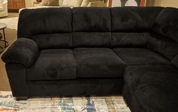 SimpleJoy - LAF Sofa With Corner Wedge - Onyx