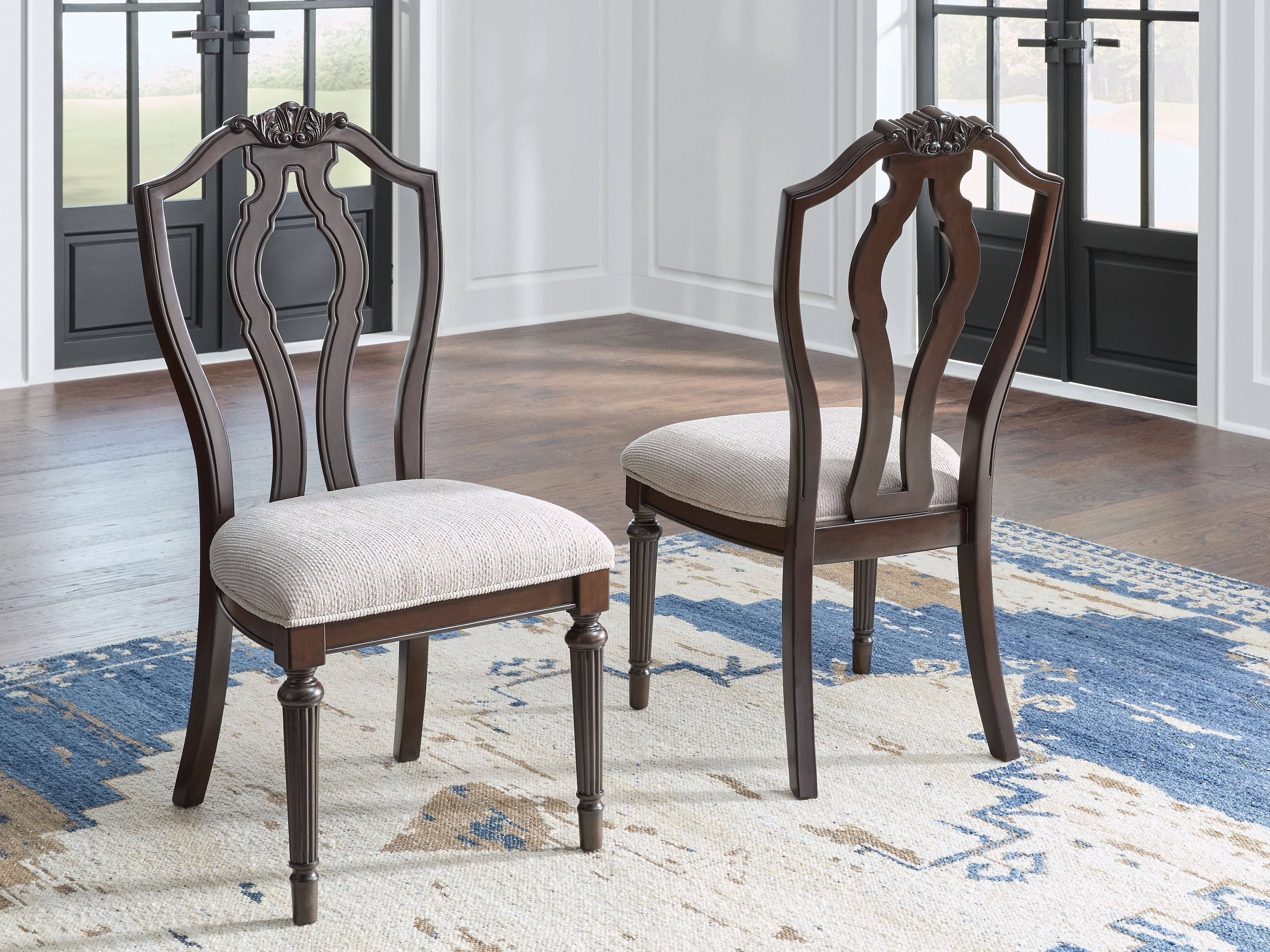 Lavinton - Dining Upholstered Side Chair (Set of 2) - Tan / Brown