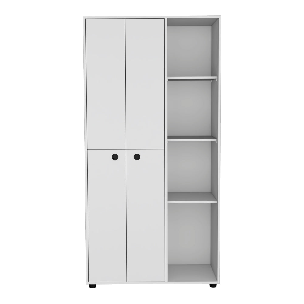 White Boise Bedroom Armoire - Stylish Storage Cabinet