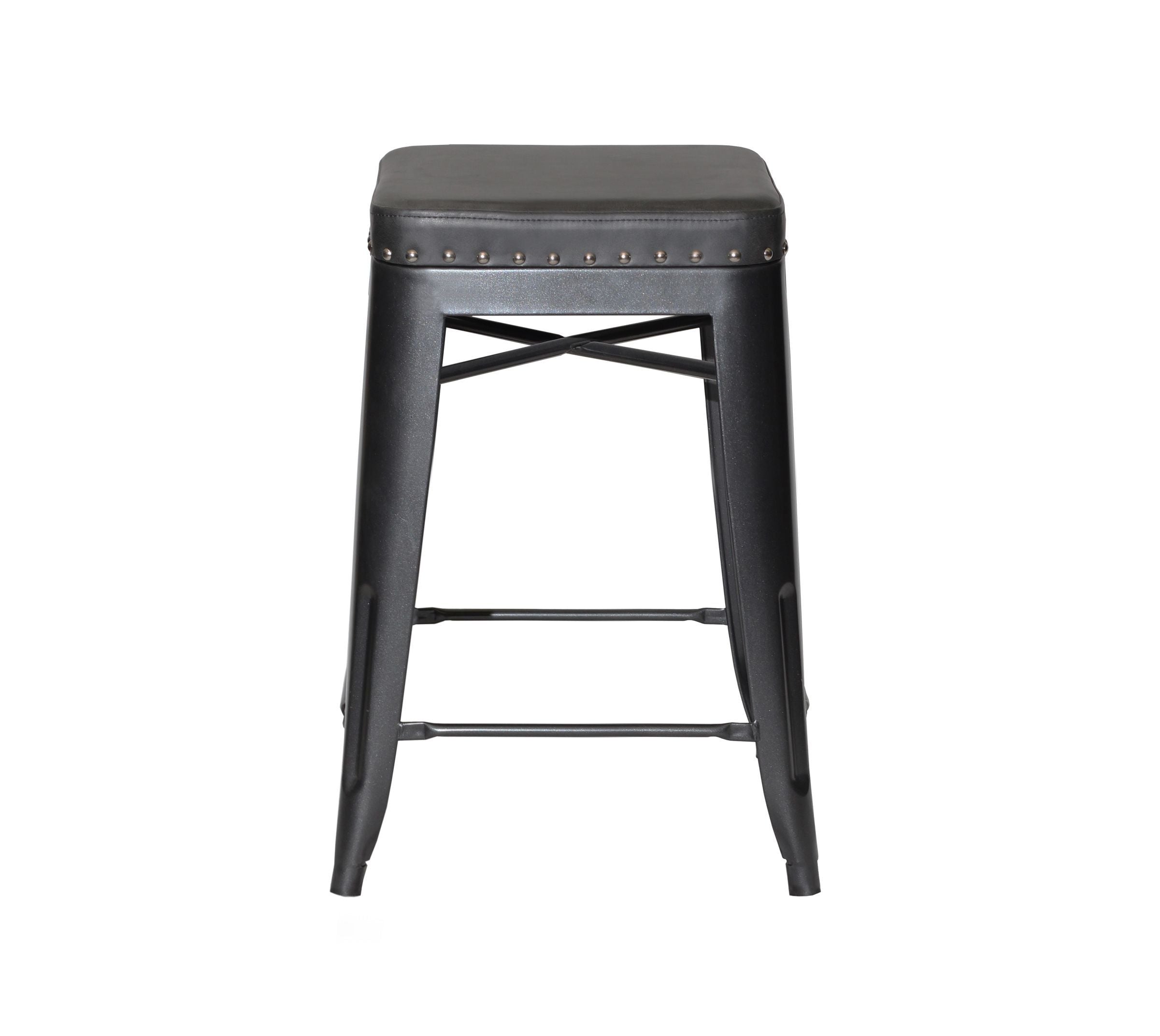 Hank Dark Gray Counter Stools (Set of 2) - Stylish Seating