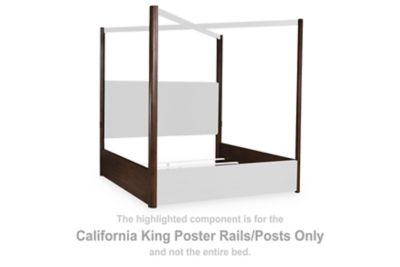 Dilenno - California King Poster Rails/Posts - Dark Brown