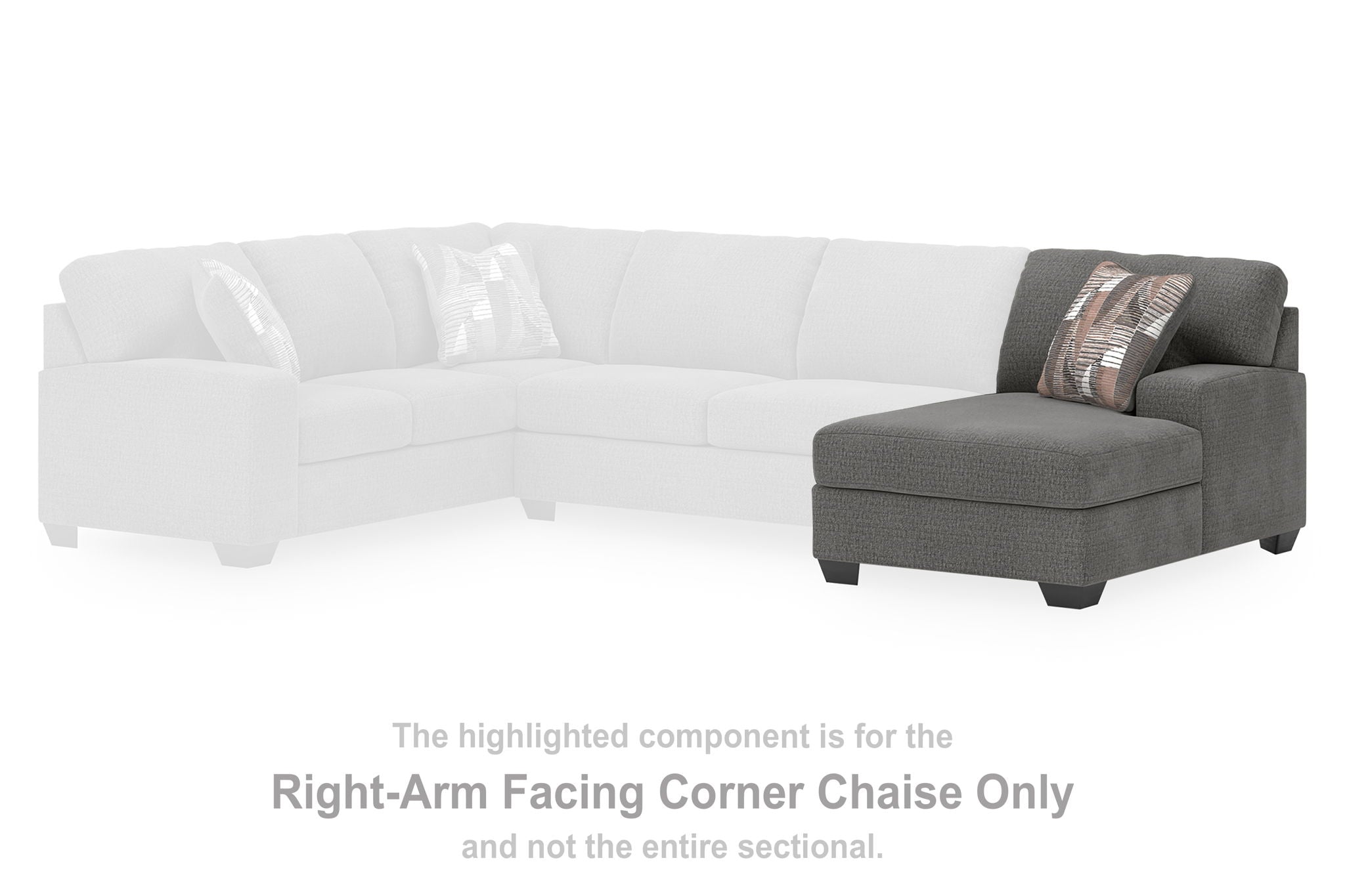 Clarington - RAF Corner Chaise - Greystone