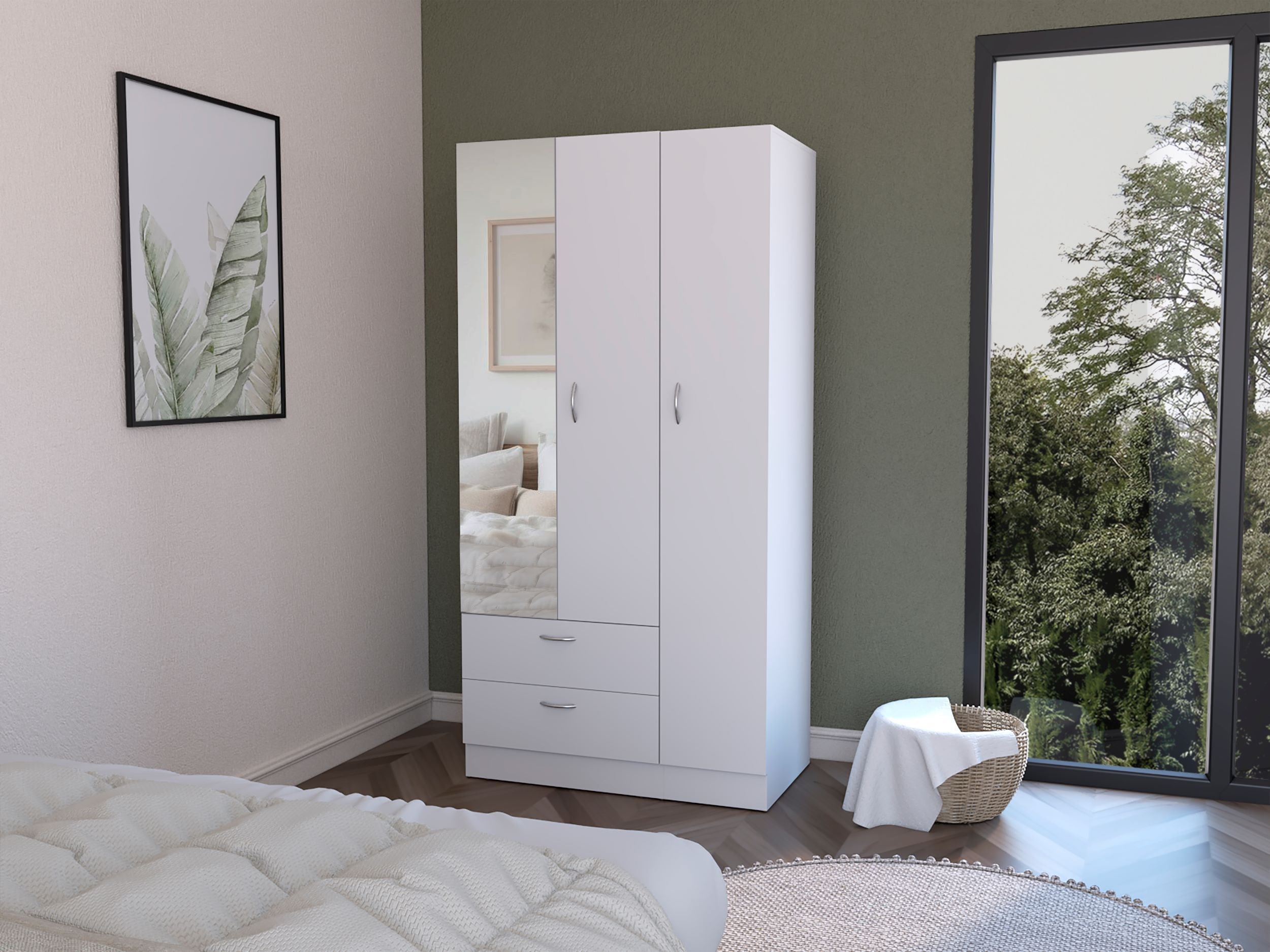 White Bedroom Armoire Haddam - Storage & Style