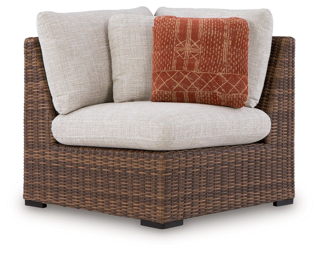 Dolan Creek - Corner With Cushion - Beige / Brown