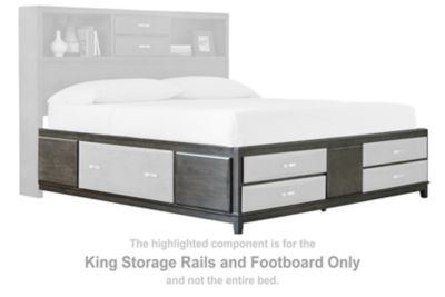 Caitbrook - King Storage Rails and Ftbd - Gray