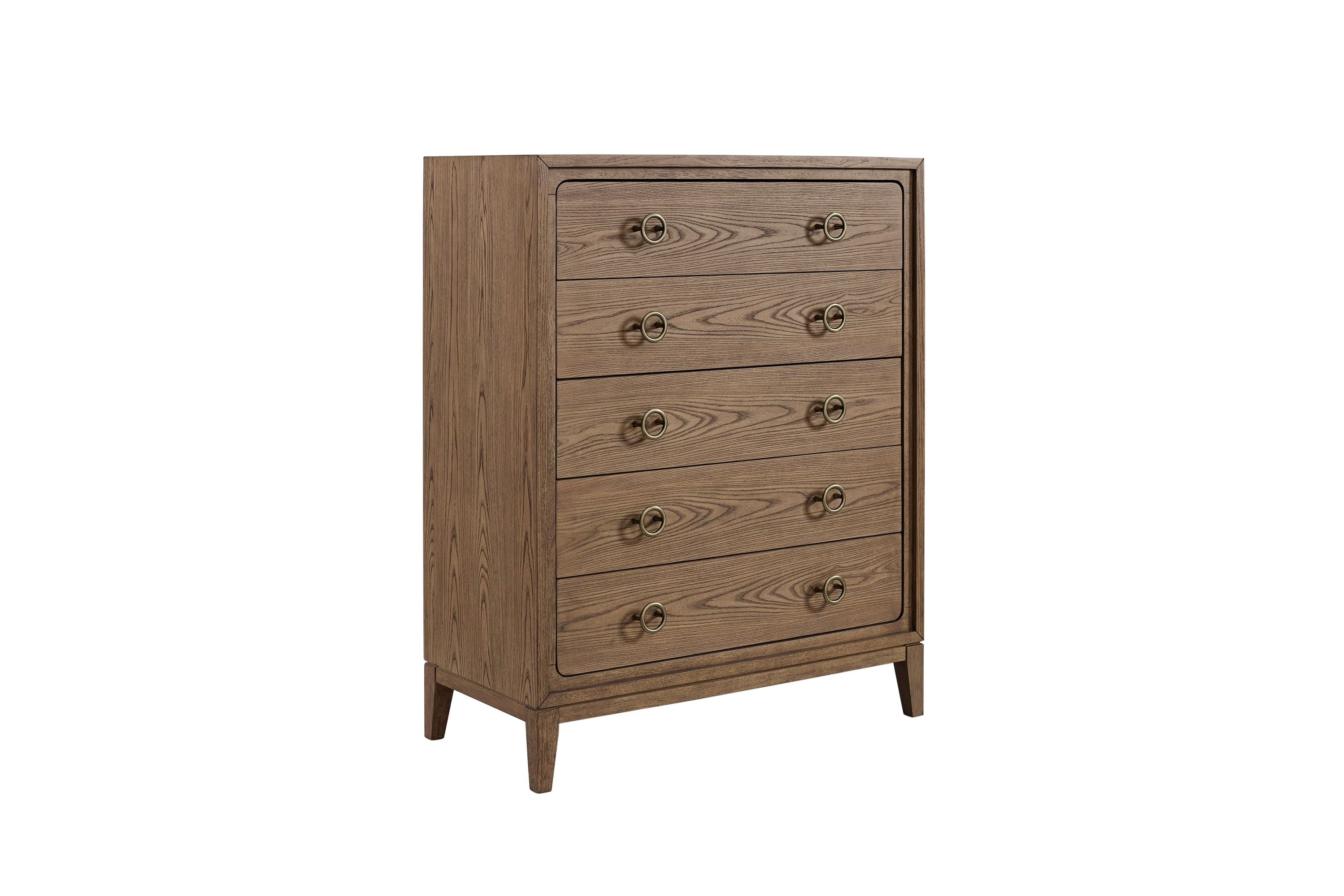 Latte Finish 5-Drawer Dresser - Stylish Bedroom Storage