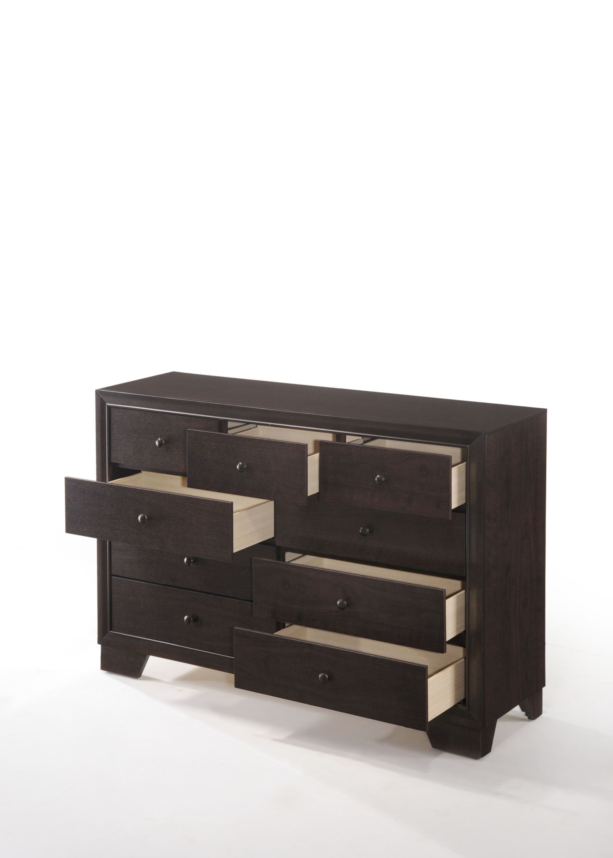 Madison Espresso Wood Dresser - Bedroom Storage Furniture