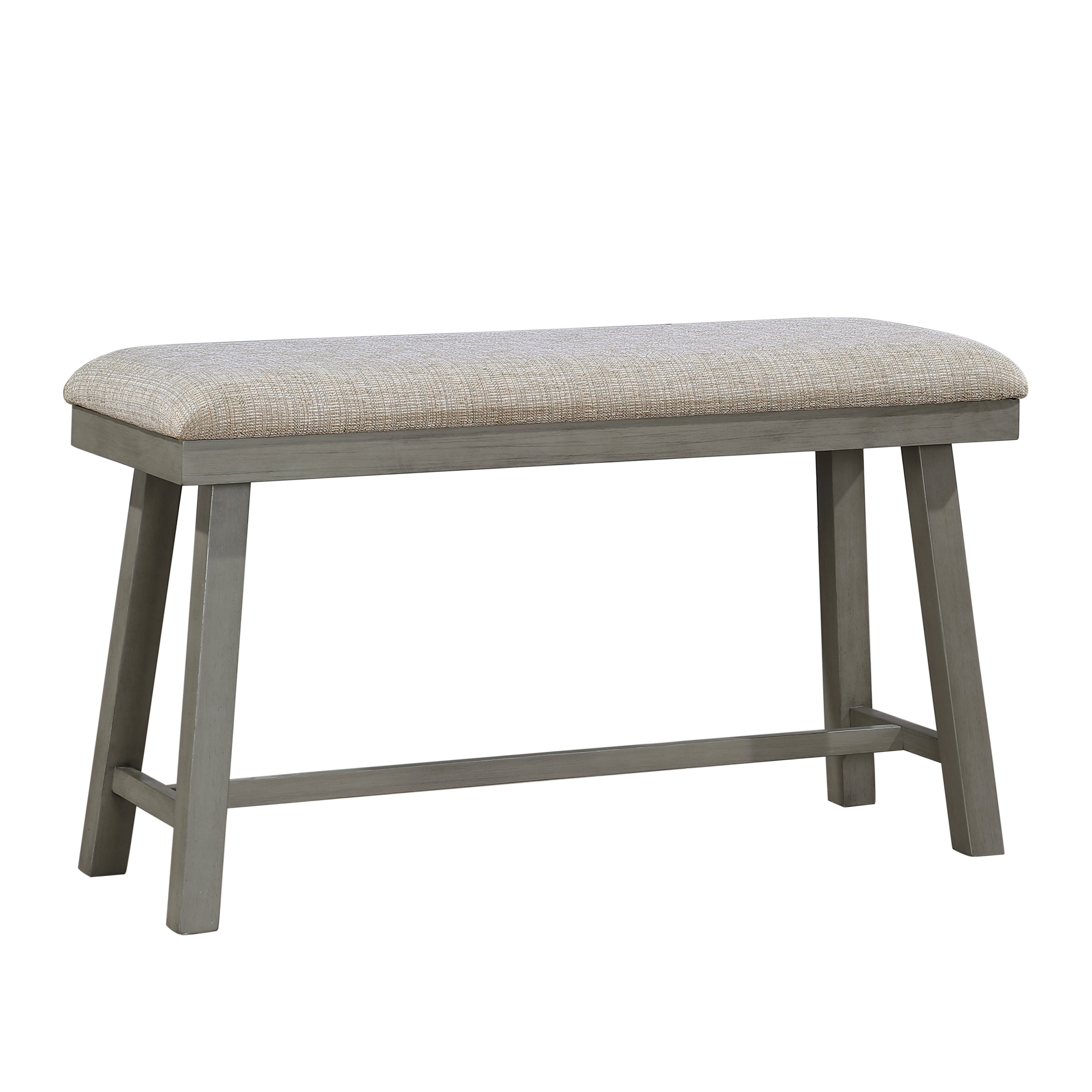 Industrial Light Gray Counter Height Kitchen Dining Bench