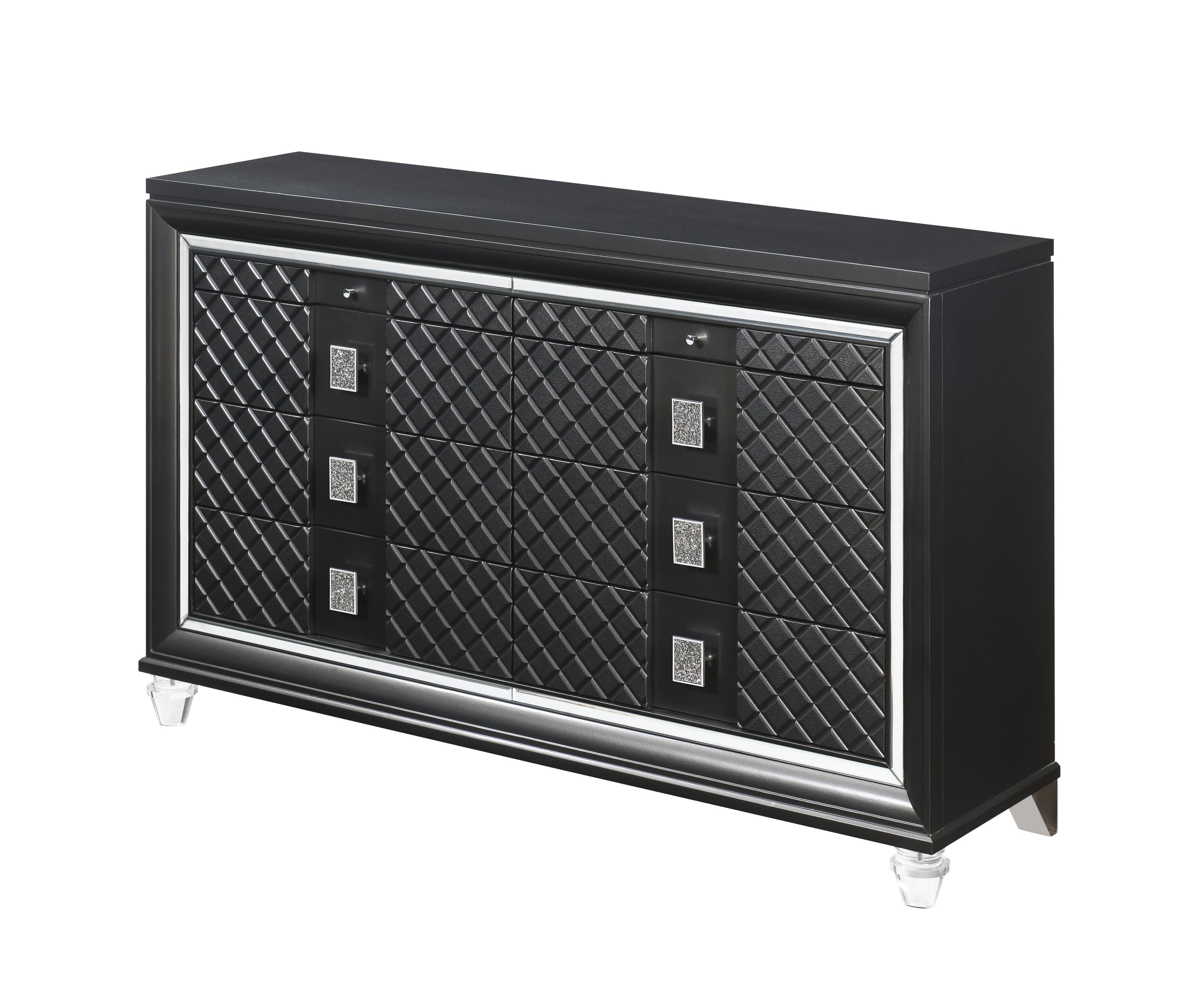 Sawyer Metallic Gray Dresser - Modern Bedroom Storage