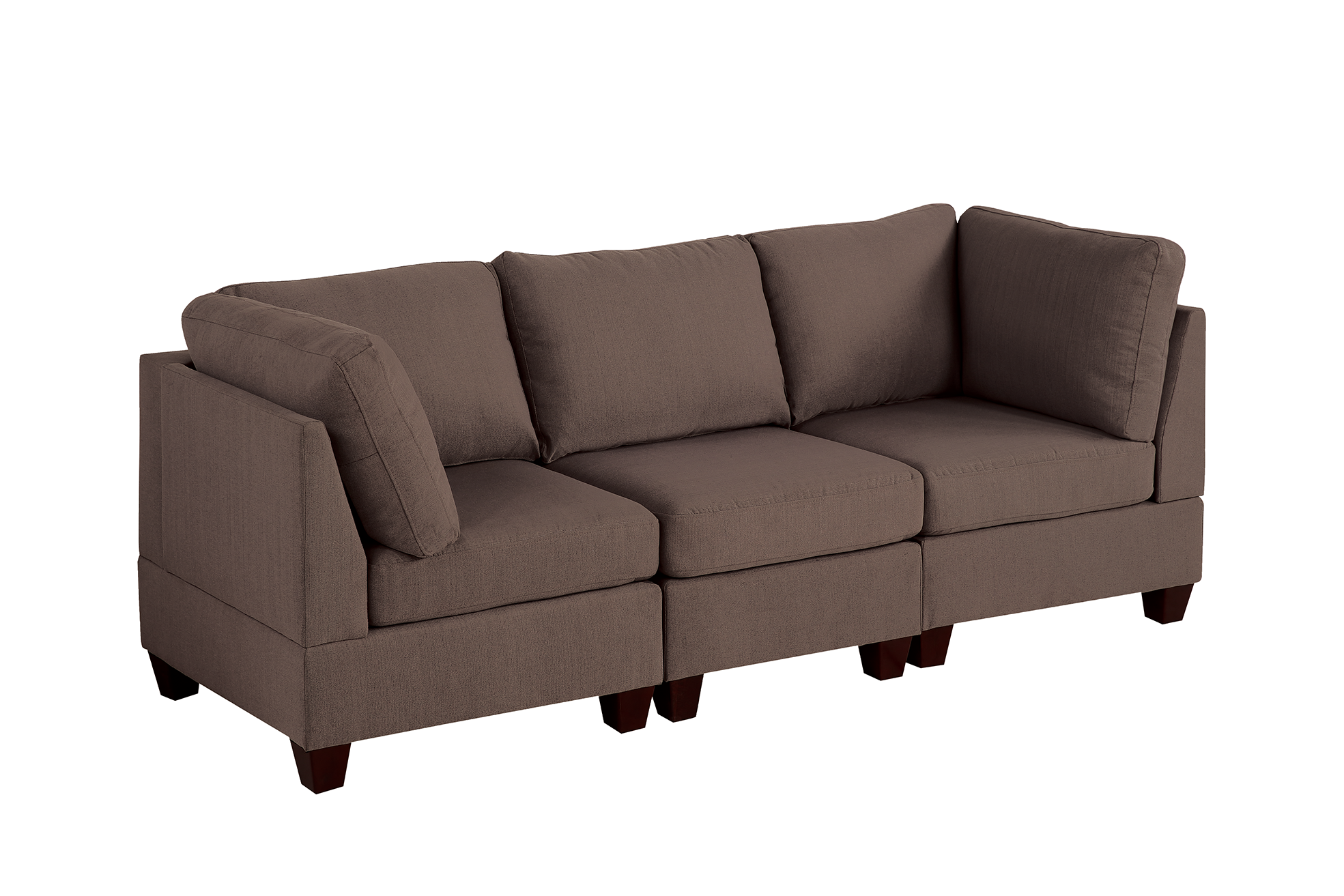 Modular 3PC Set - Black Coffee Living Room Furniture