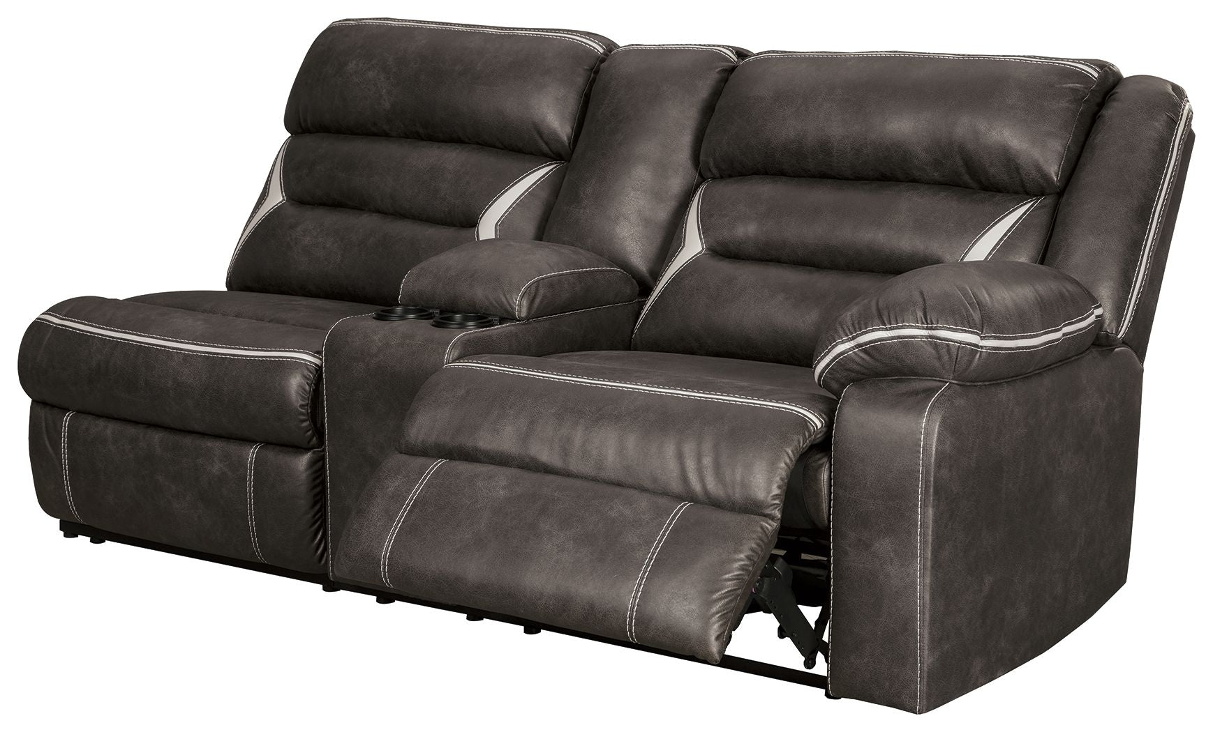 Kincord - Raf Rec Power Sofa W/Console - Midnight