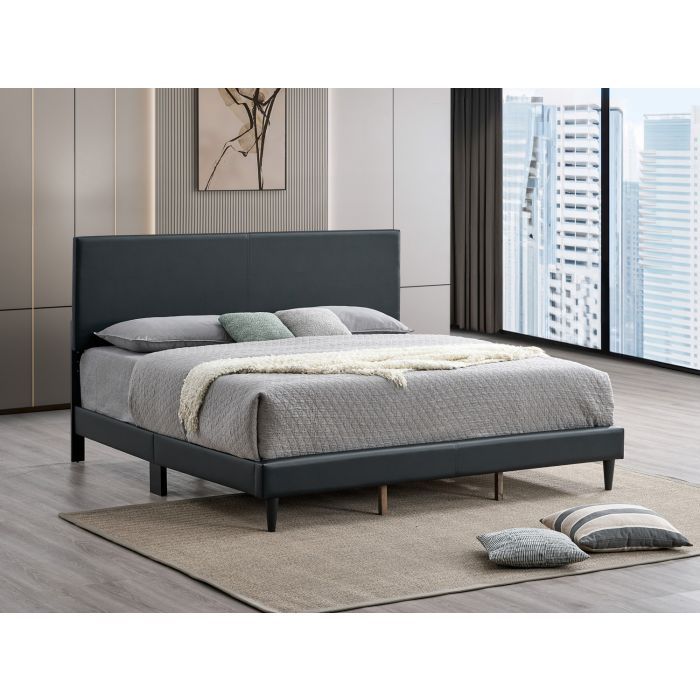Baron G00702-QB-UP Queen Bed Frame - Stylish Black Finish