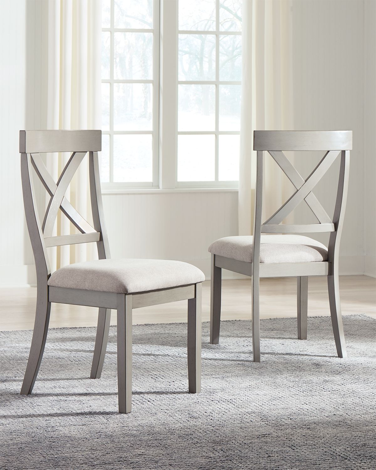 Parellen Gray Upholstered Dining Side Chair (Set of 2) - Padded
