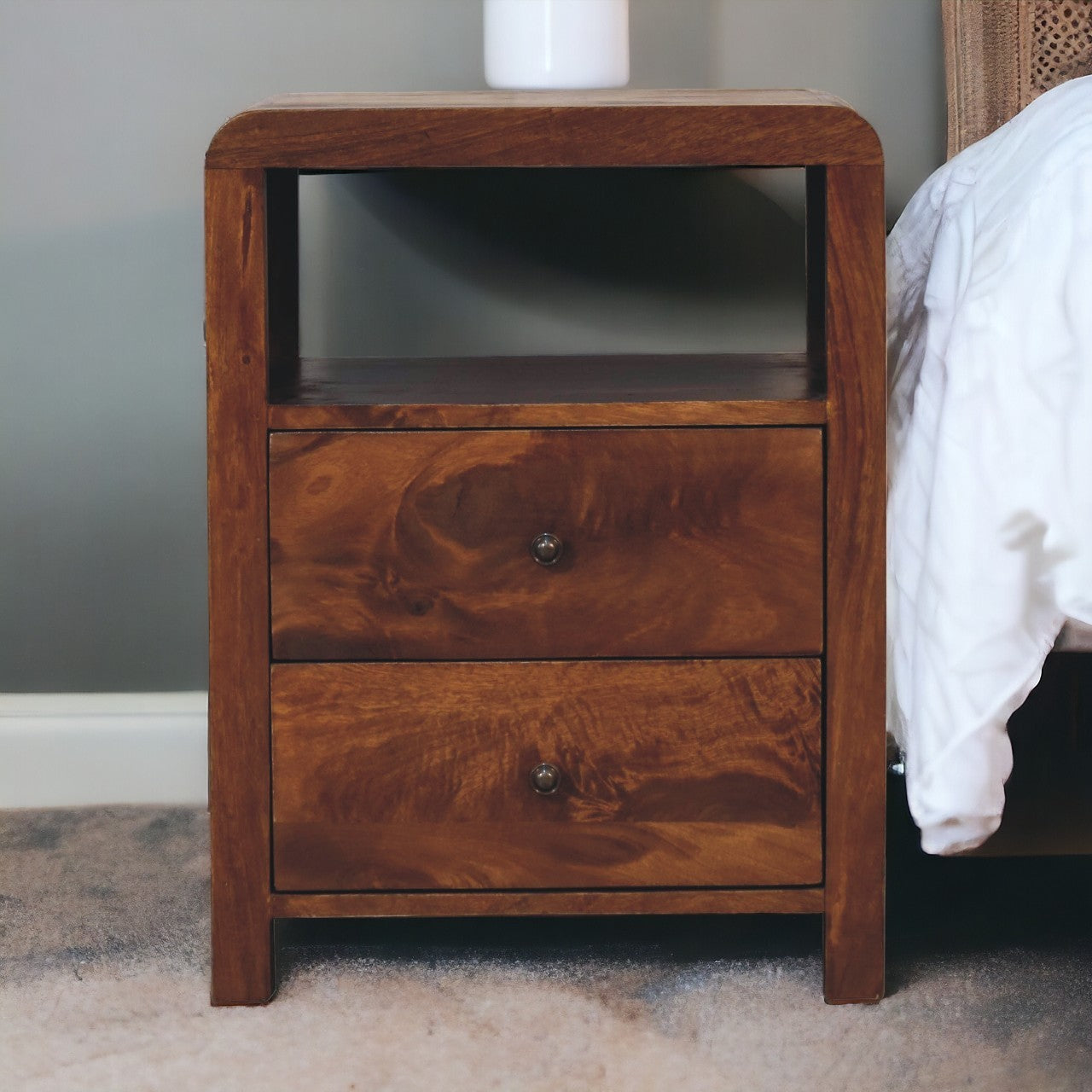 Premium Solid Wood Aspen Nightstand
