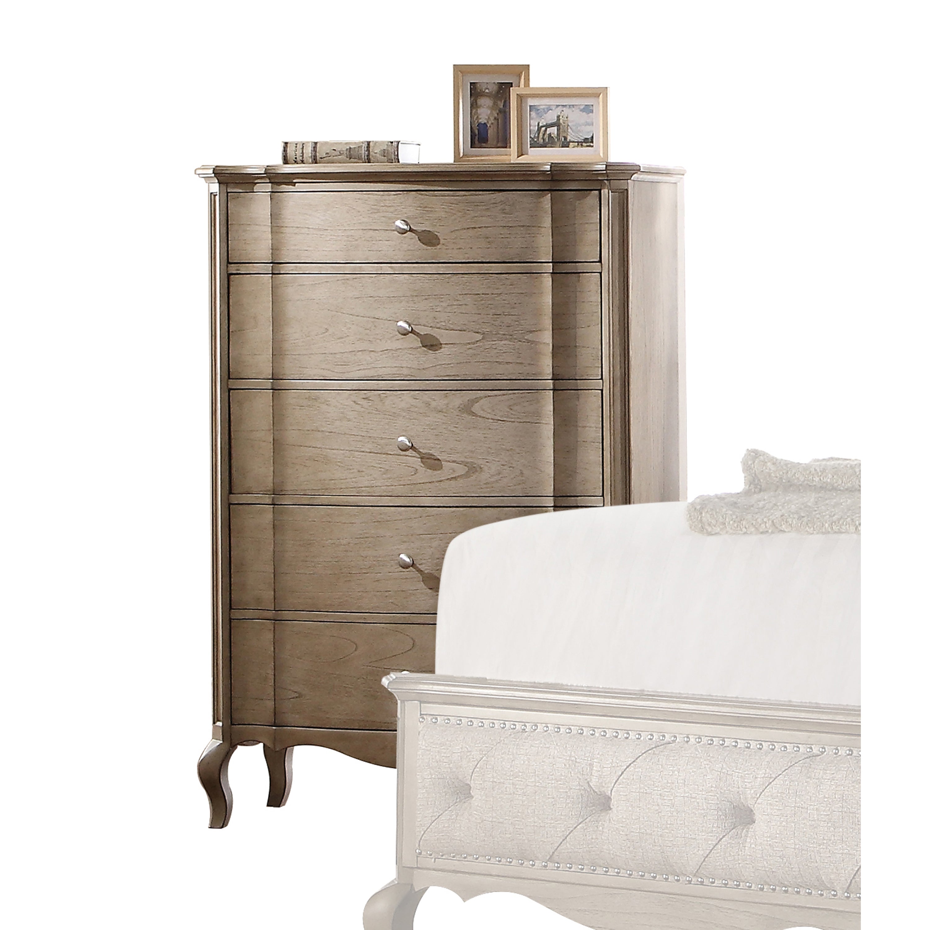 Chelmsford Antique Taupe Chest - Elegant Bedroom Storage