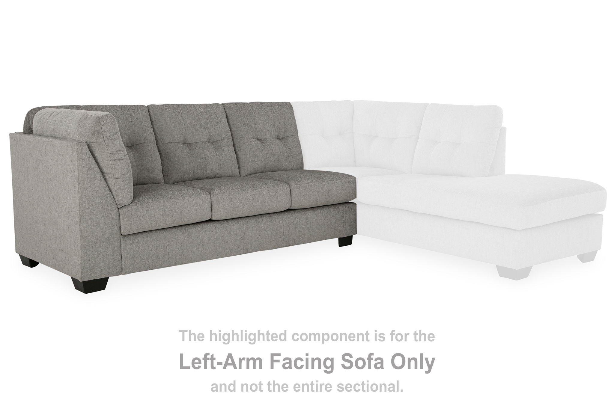 Lanelly - Laf Sofa - Alloy