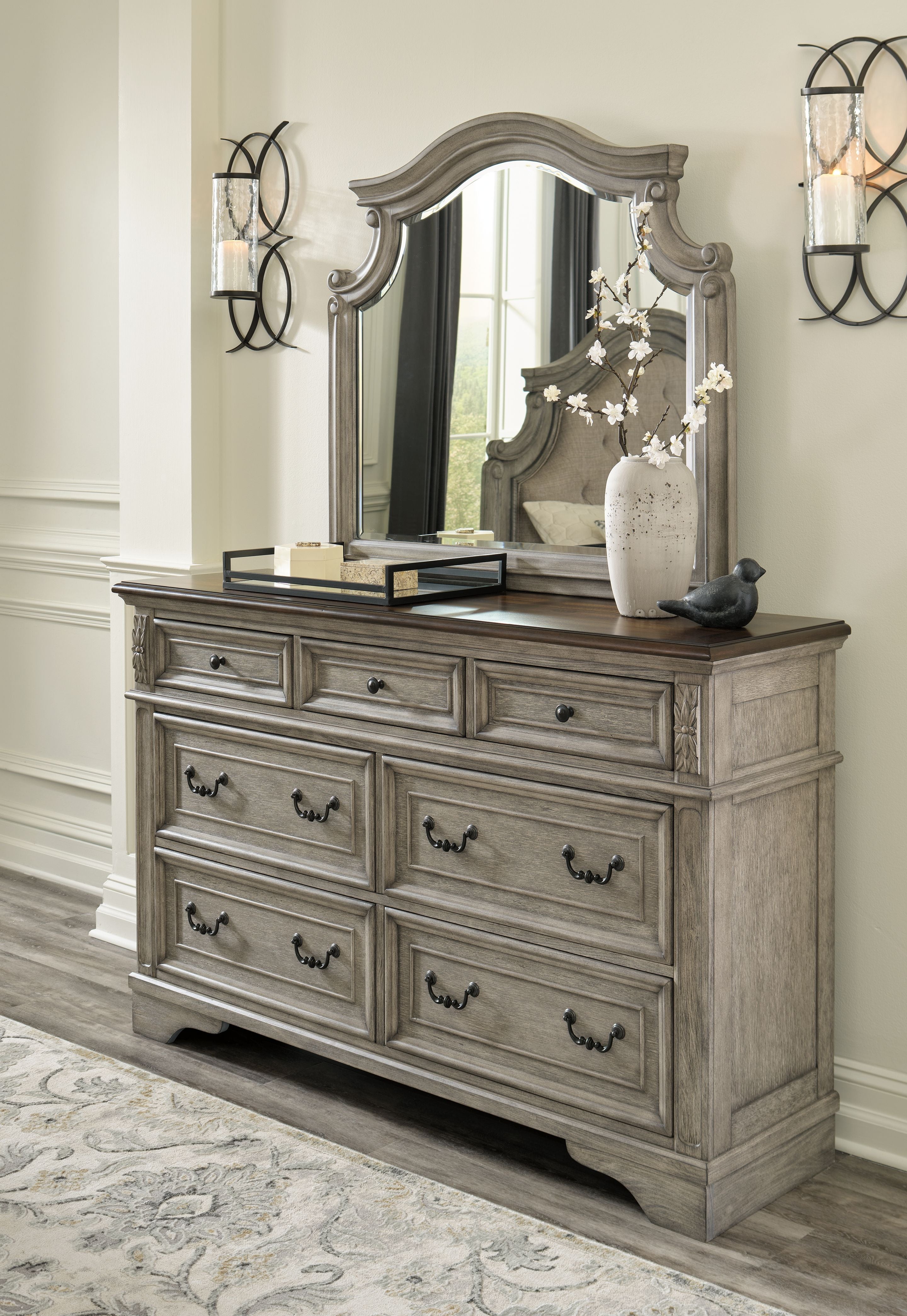 Lodenbay - Antique Gray - Dresser, Mirror Lodenbay - Antique Gray - Dresser, Mirror