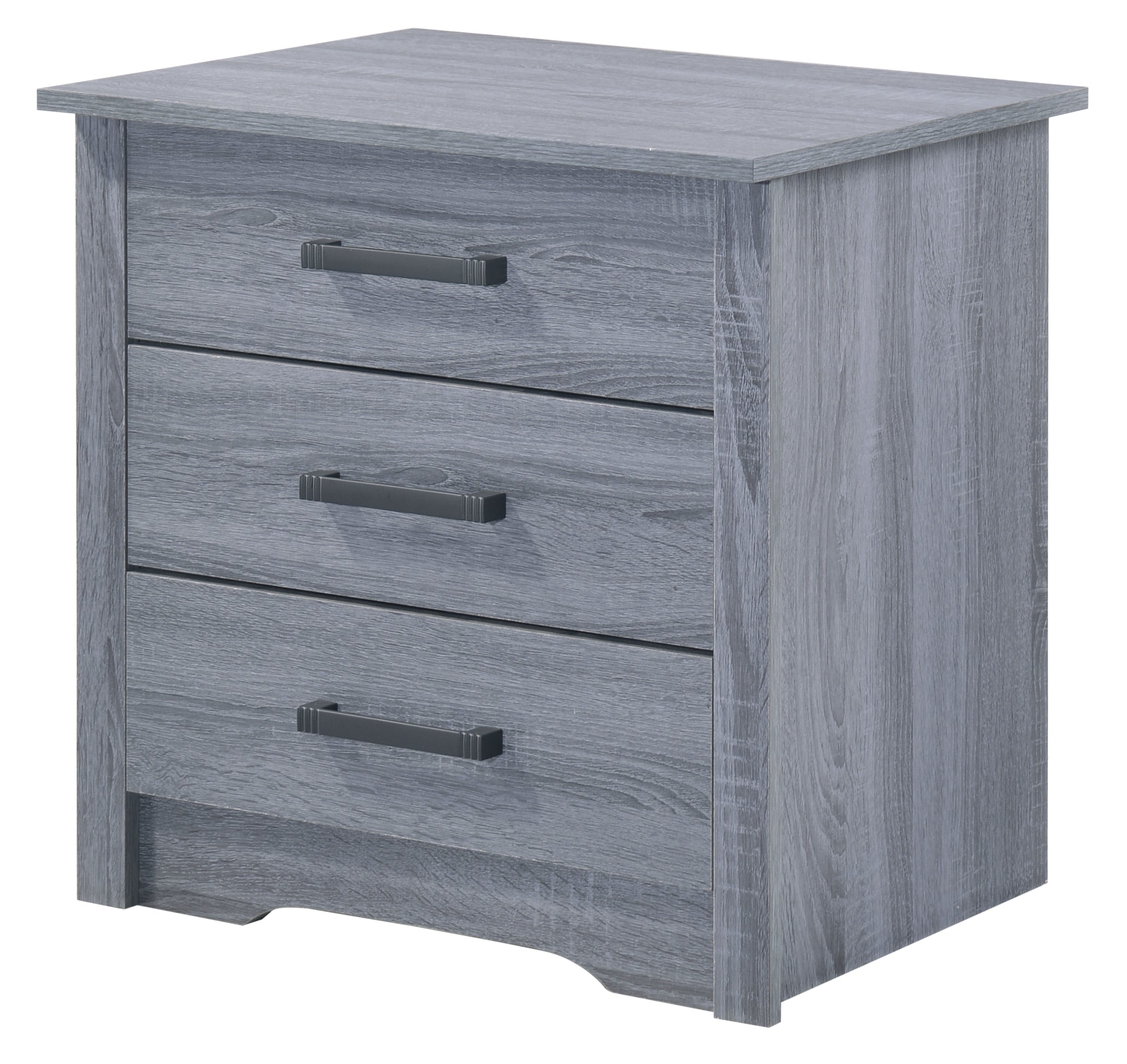Contemporary Gray Nightstand | Modern Bedside Table