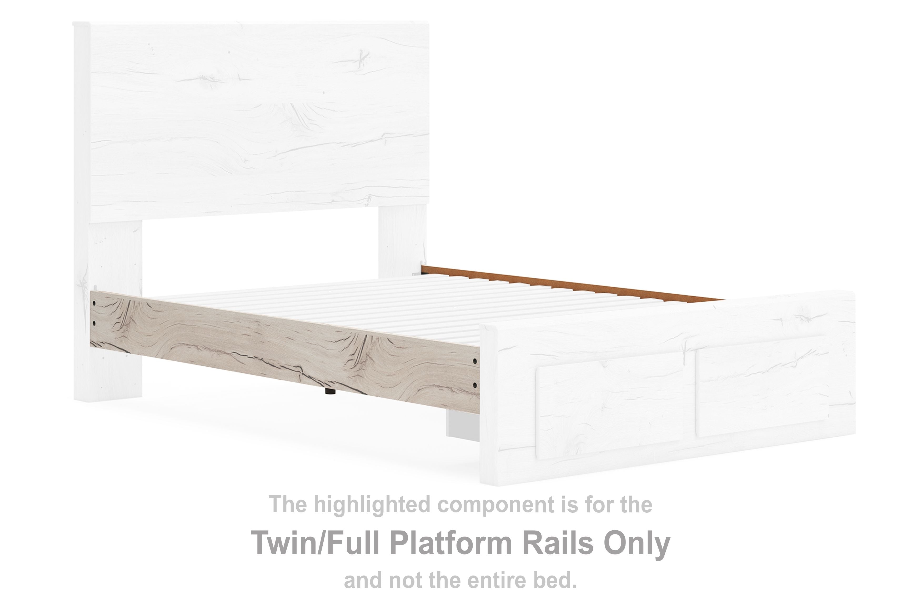 Lawroy - Twin/Full Platform Rails - Light Natural