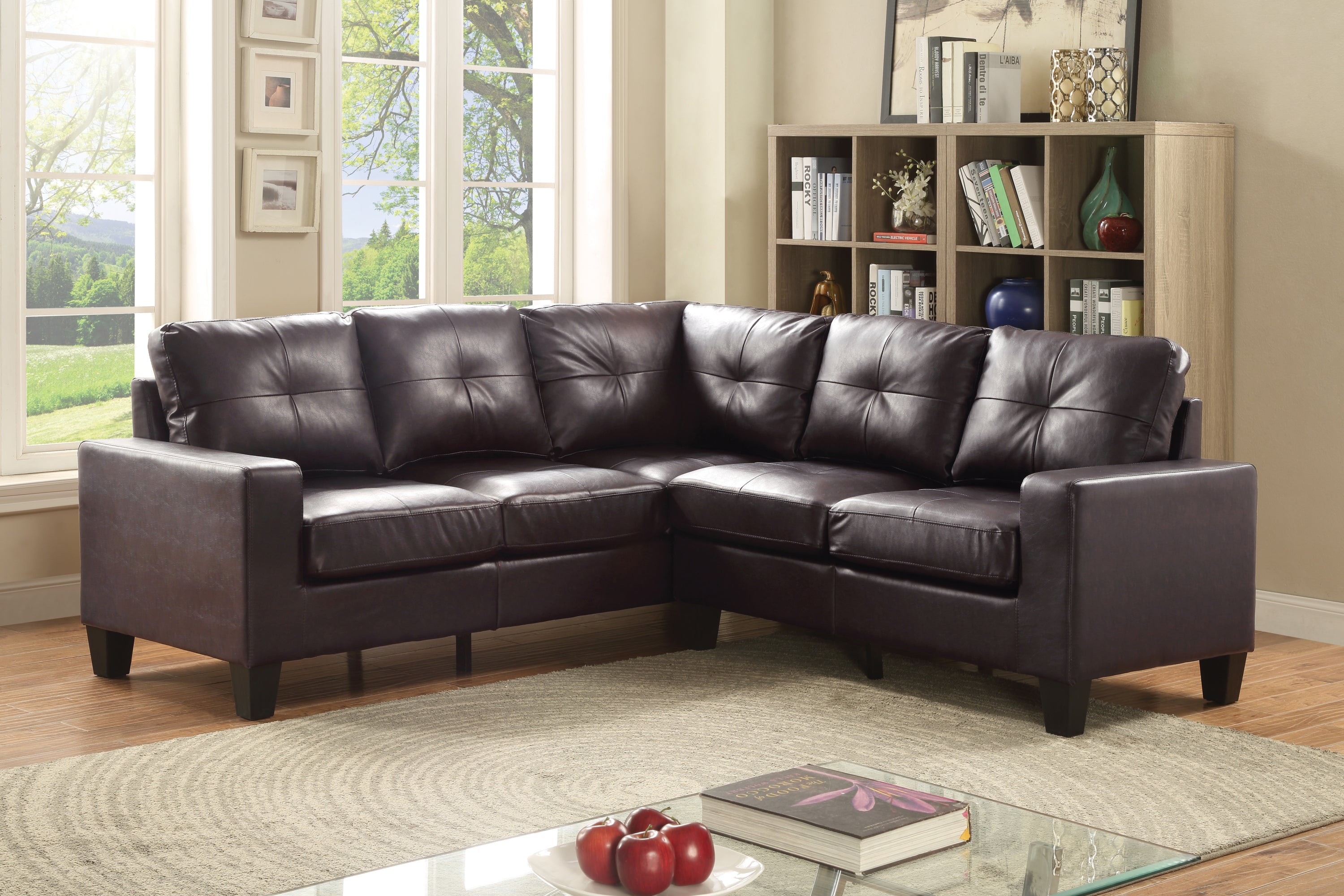 Newbury G464B-SC Dark Brown Sectional Sofa