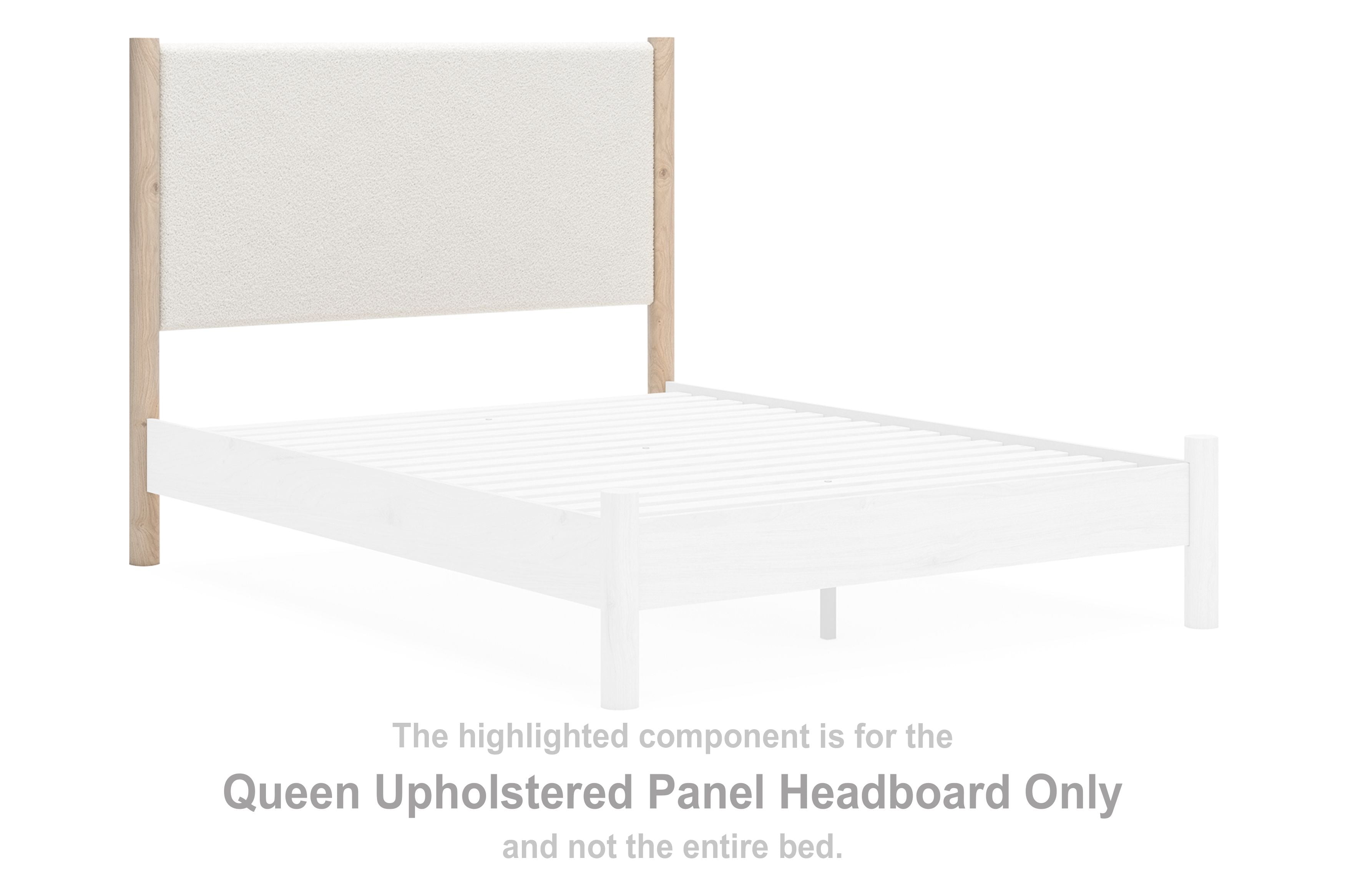 Cadmori - Queen Upholstered Panel Headboard - Two-tone