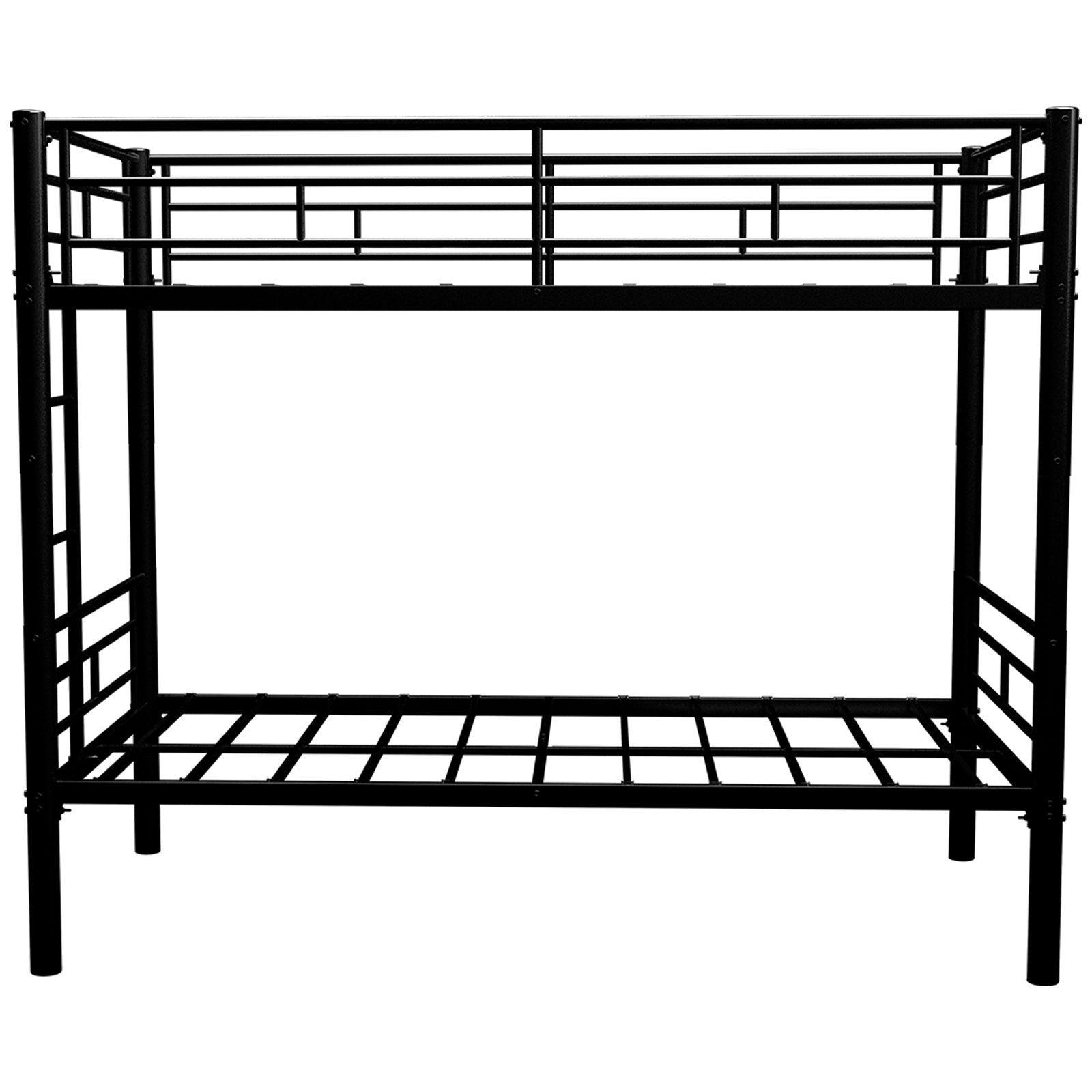 Twin Metal Bunk Bed w/ Ladders & Guardrail