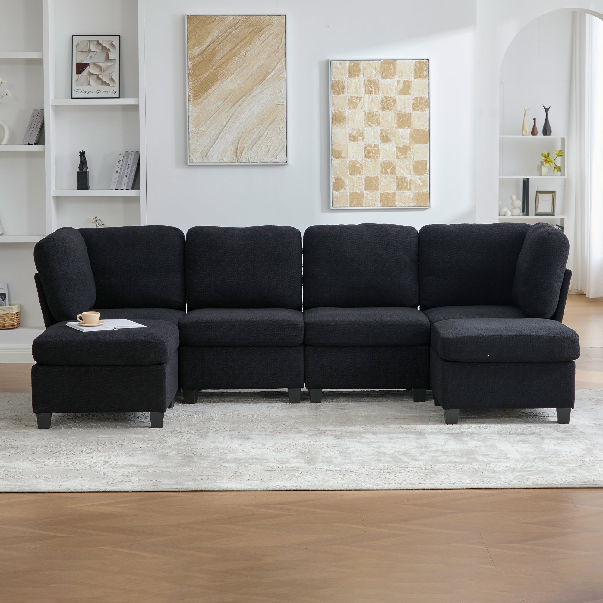 UNITED WE WIN 6-Seat Modular Convertible Sectional Sofa