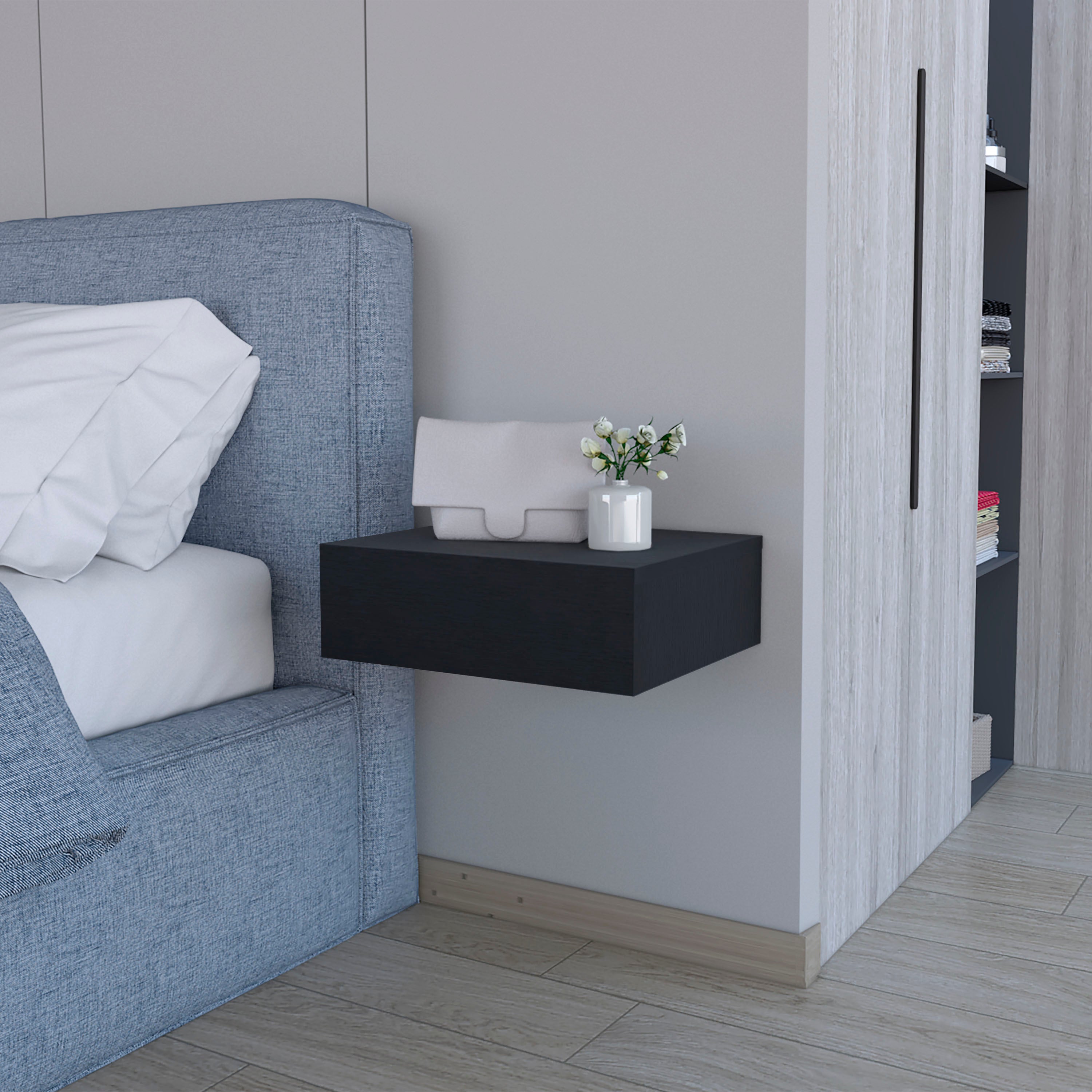 Vienna Floating Nightstand: Sleek Wall-Mounted Storage Drawer