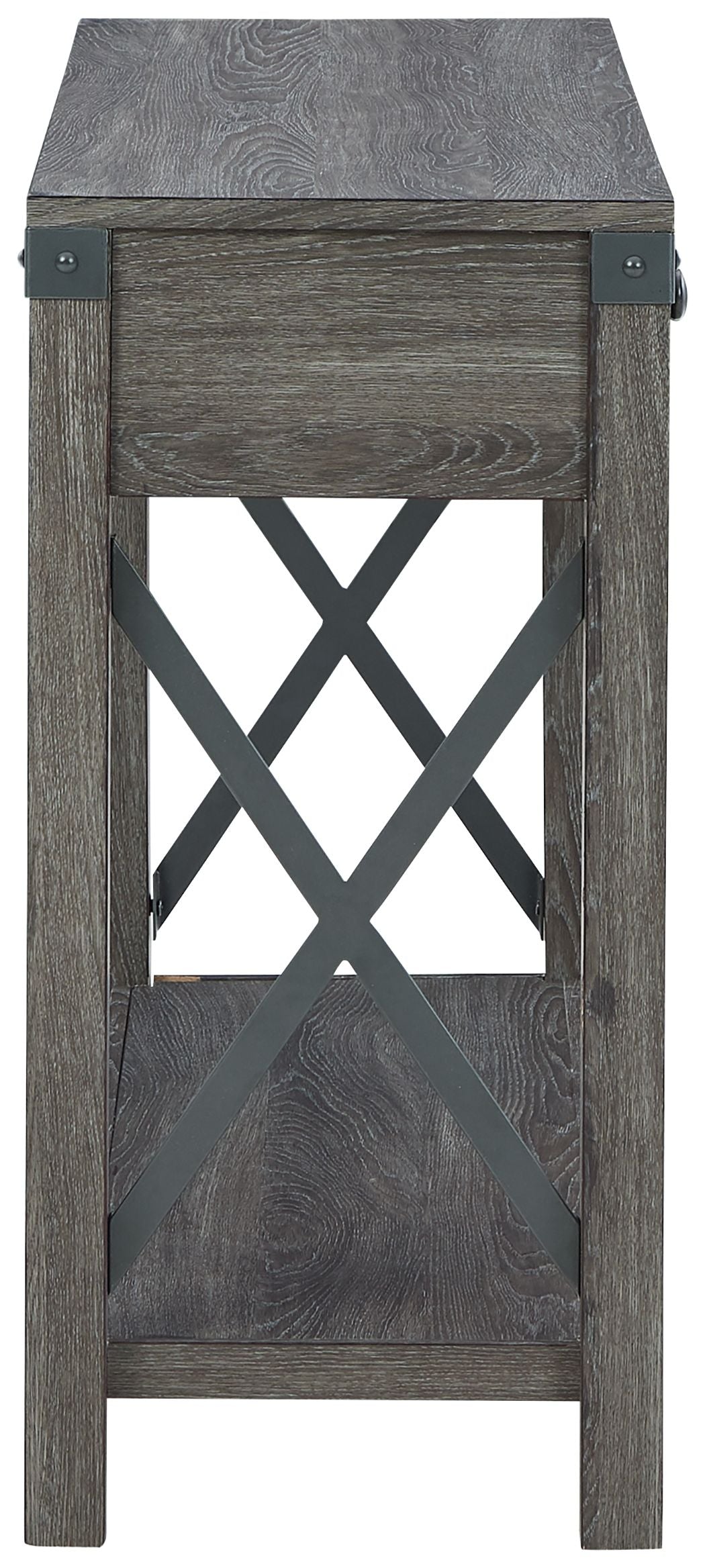 Freedan - Console Sofa Table - Grayish Brown