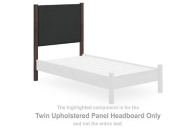 Pamytta - Twin Upholstered Panel Headboard - Brown