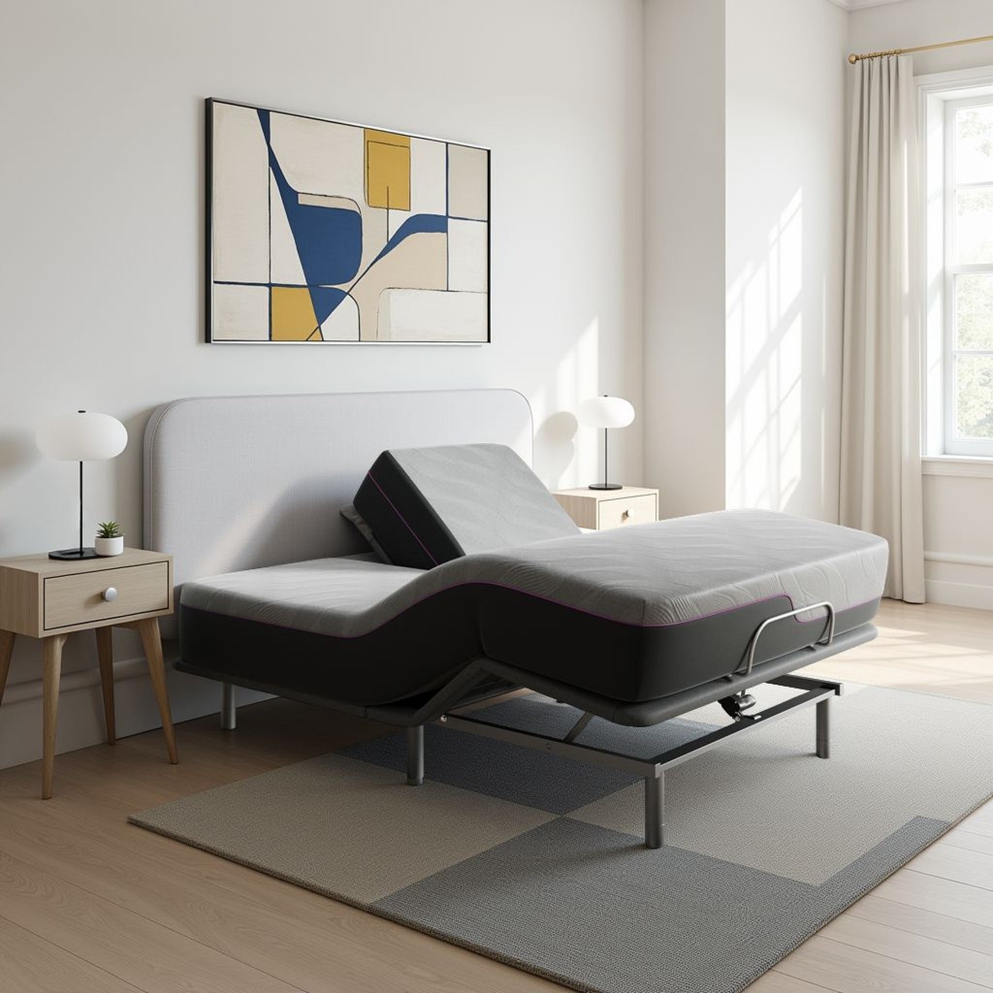 King Renew 11" Flex Top Latex Mattress + Adj Base Bundle