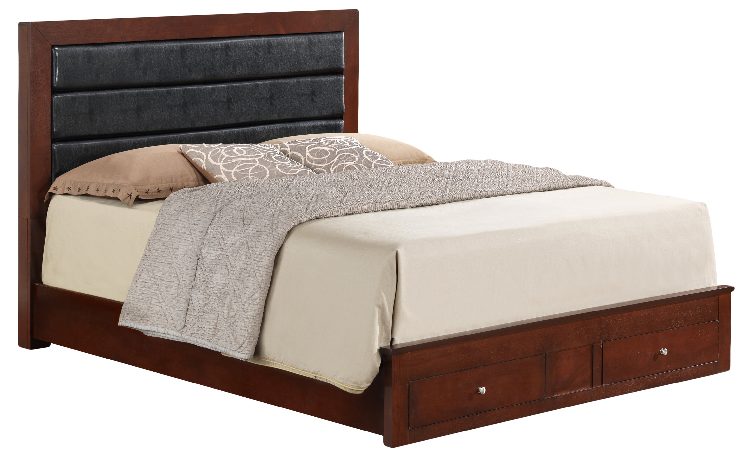 Cherry Full Storage Bed - Elegant Design for Cozy Spaces