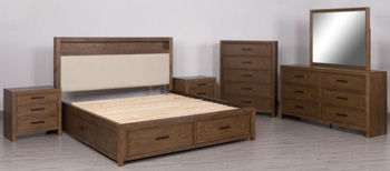 Ticanter - Queen Bookcase Headboard - Brown