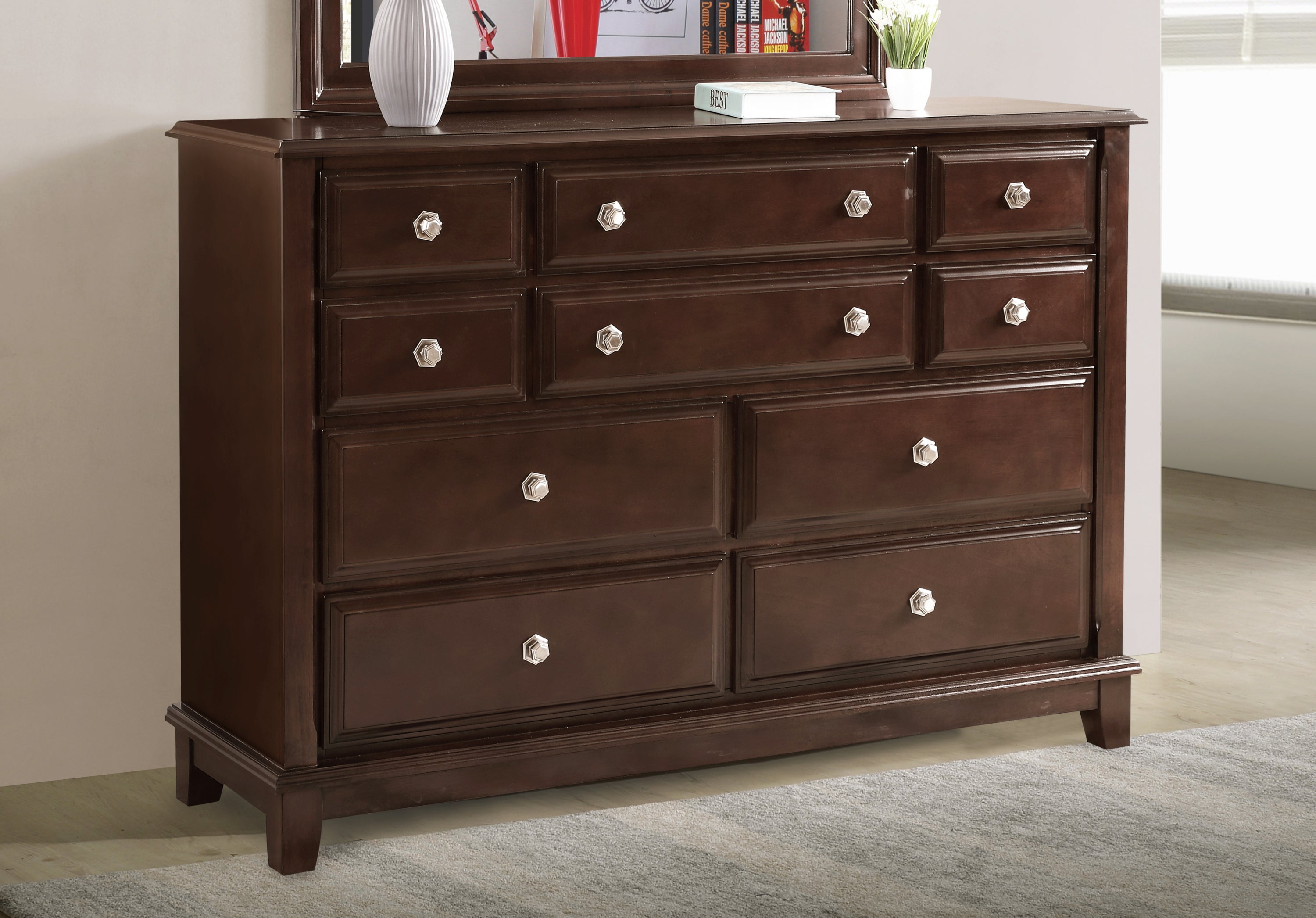 Ashford G9800-D Cappuccino Dresser - Bedroom Storage