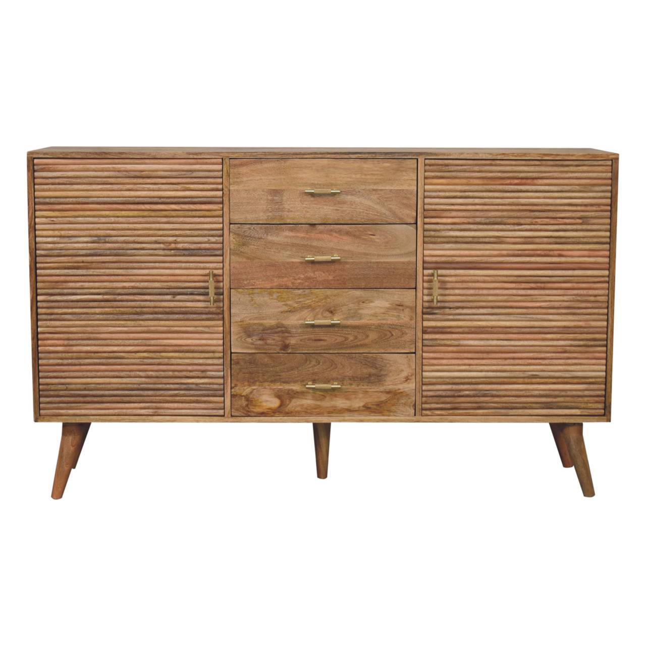 Nordic Solid Wood Chest - Large Soba T-Bar Design