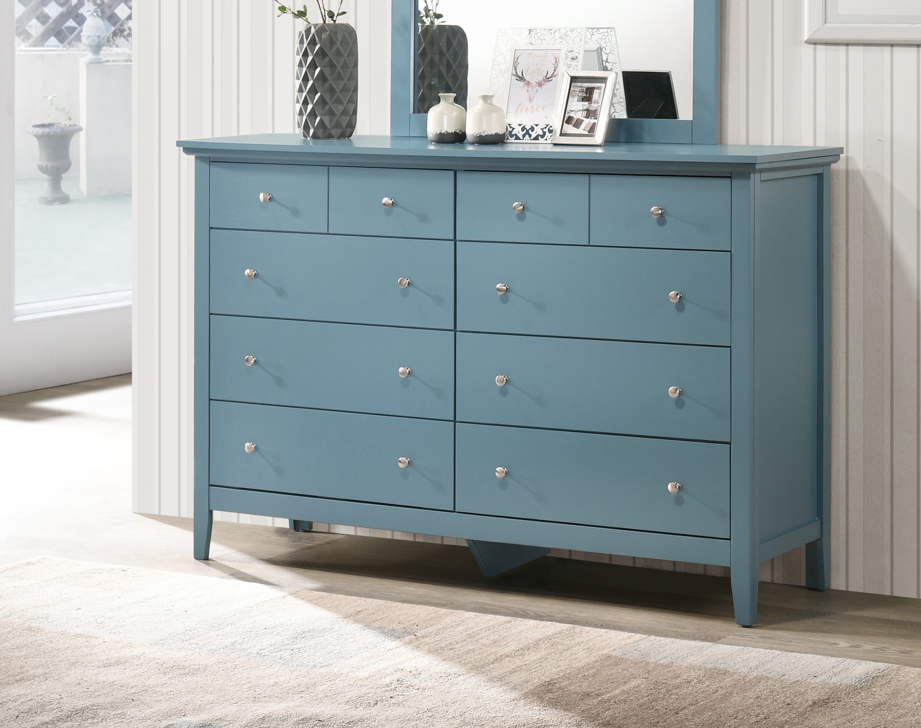 Elegant Teal Dresser: Casual Storage Solution for Any Room