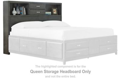 Caitbrook - Queen Storage Headboard - Gray