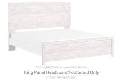 Gerridan - King Panel Headboard/Footboard - White / Gray