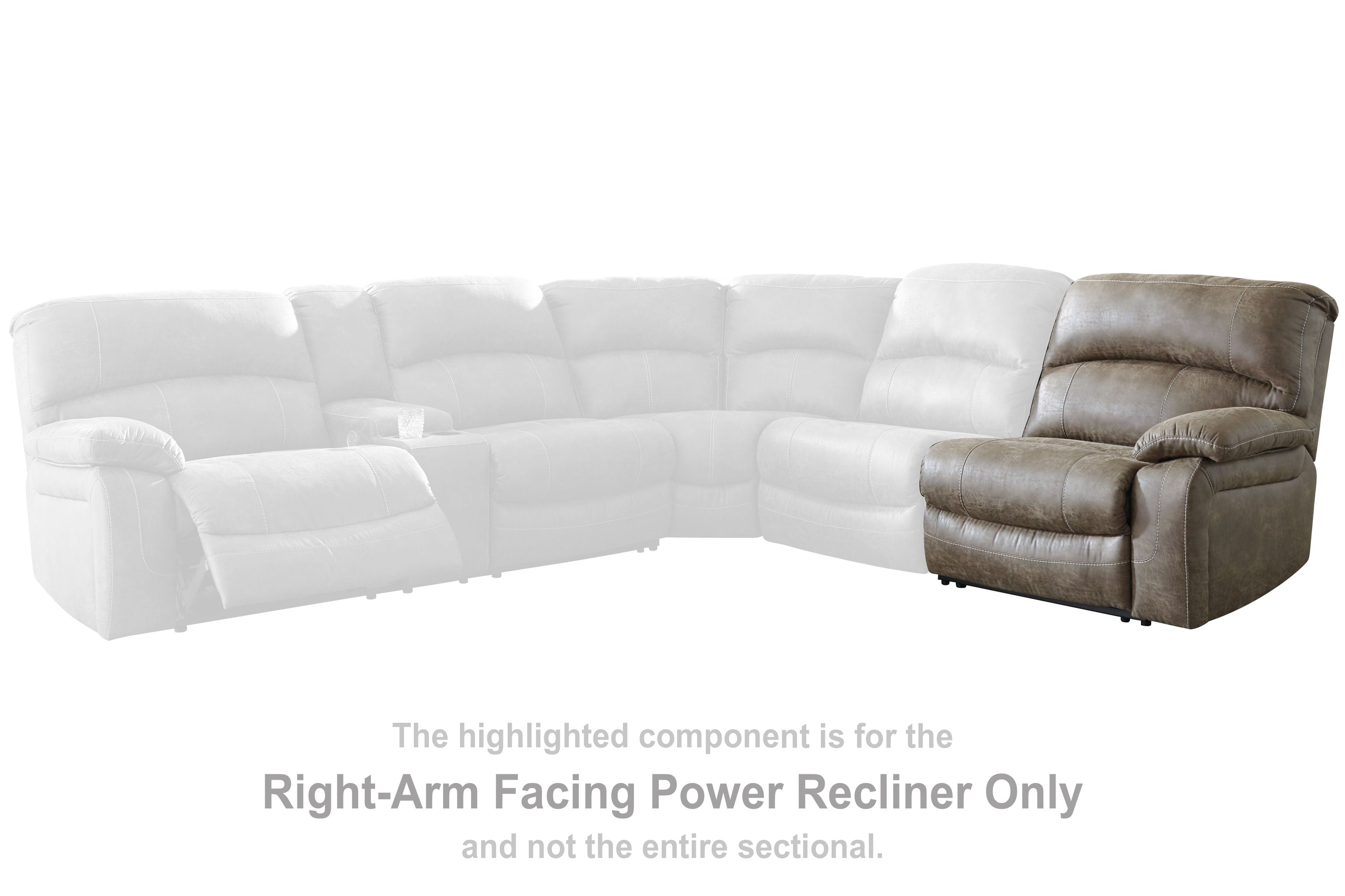 Segburg - RAF Zero Wall Power Recliner - Driftwood