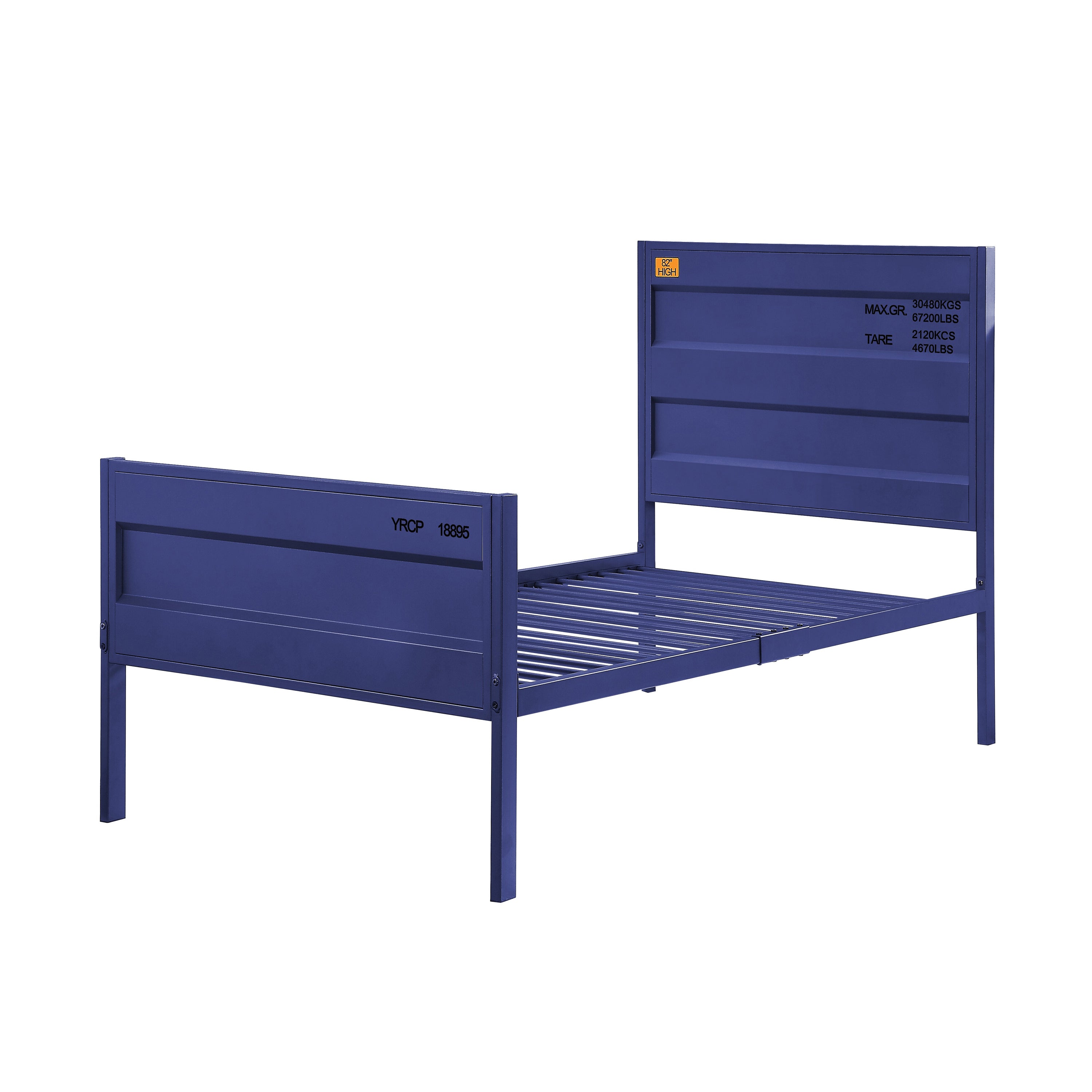 Blue Twin Platform Bed: Modern Design, Durable Frame, Ultimate Sleep Comfort
