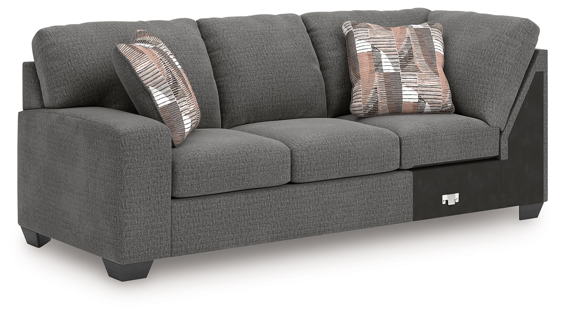 Clarington - LAF Sofa With Corner Wedge - Greystone
