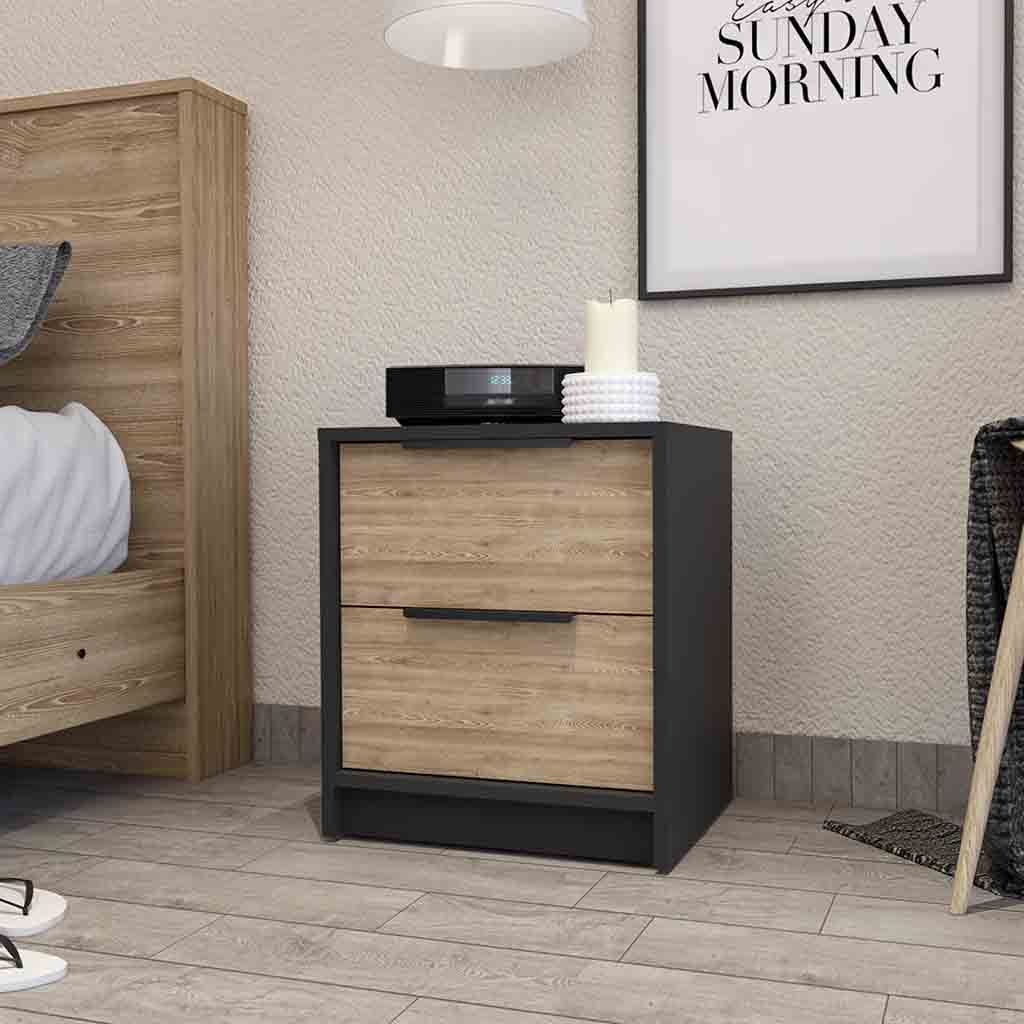 Washington Nightstand: Two Large Drawers - Elegant Bedroom Storage Solution