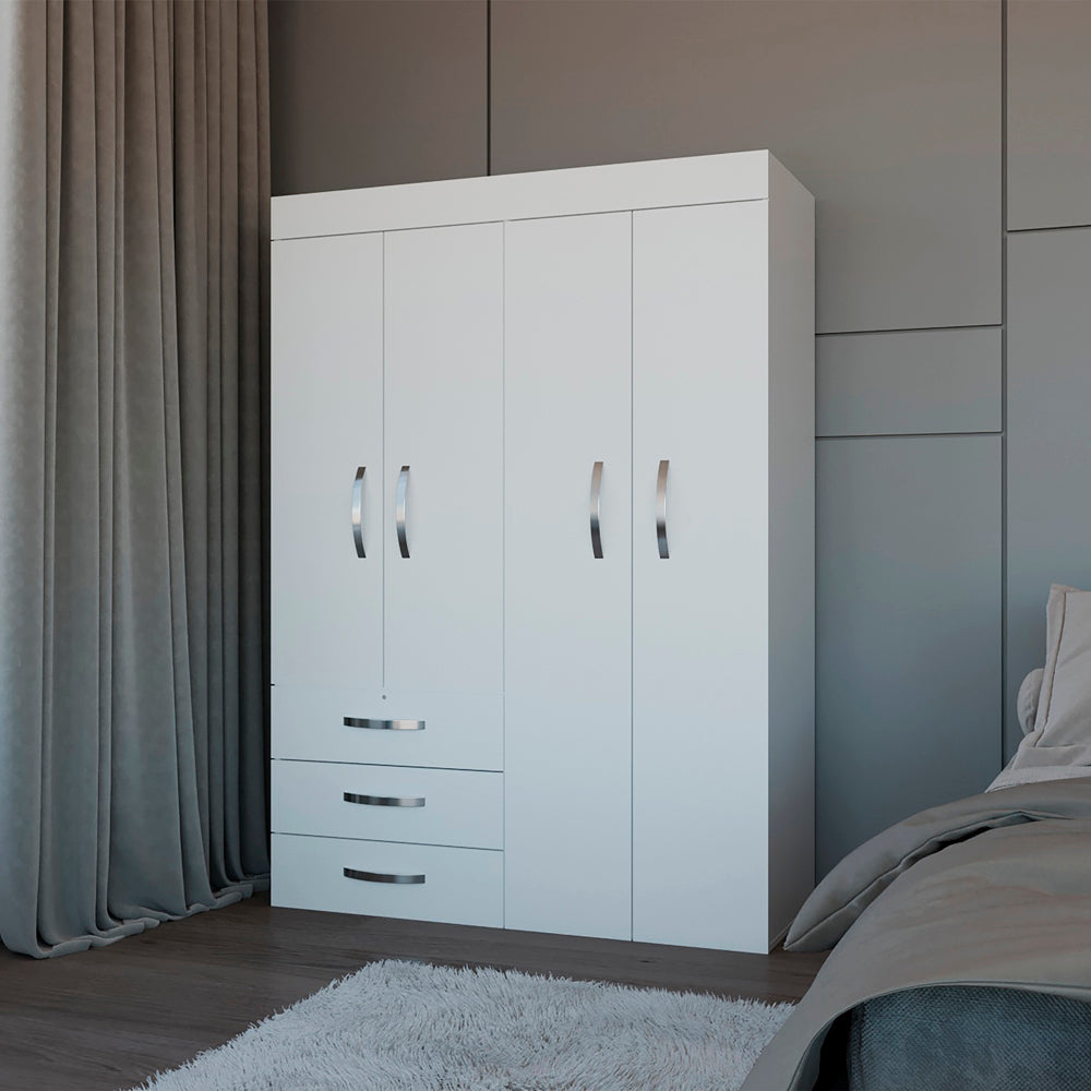 White Velvet Mobile Armoire for Bedroom Storage