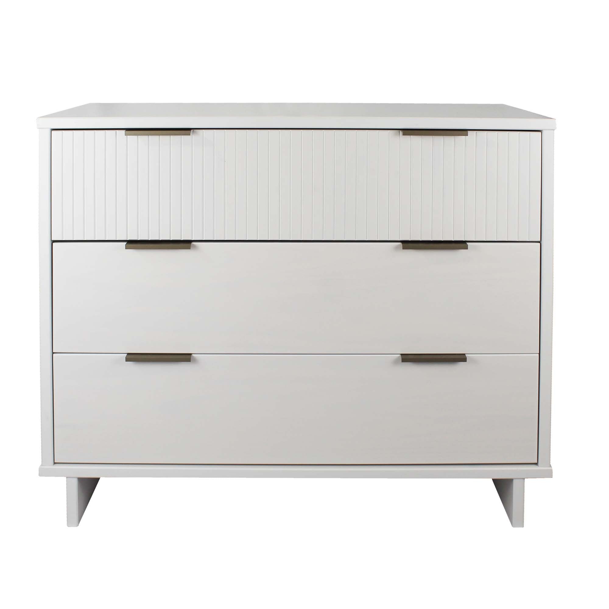 Granville 38' White 3-Drawer Dresser - Stylish Bedroom Storage