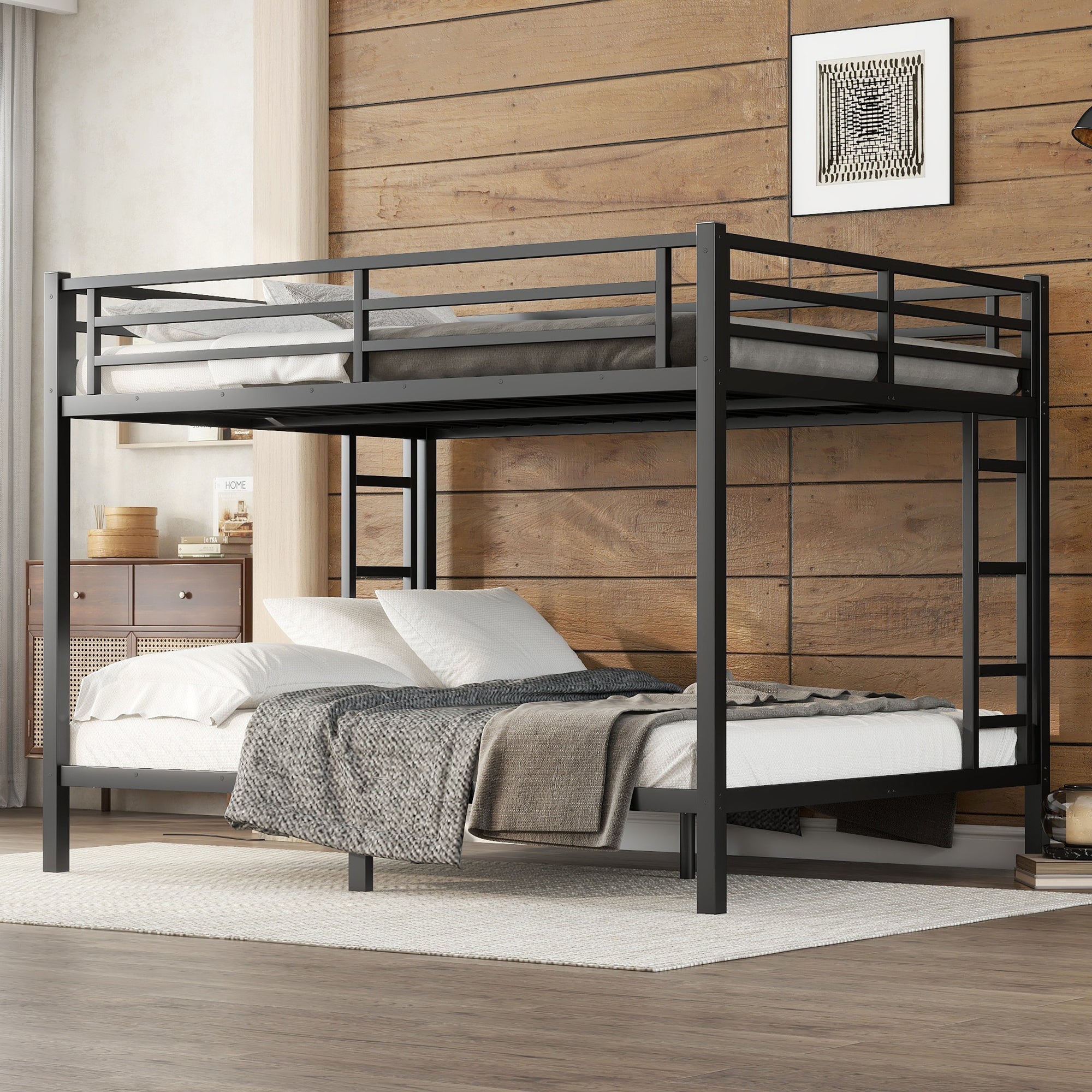 Metal Queen Bunk Bed: Space-Saving & Quiet
