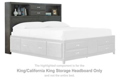 Caitbrook - King/Cal King Storage HDBD - Gray