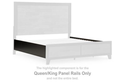 Kraeburn - Queen/King Panel Rails - Brown / Black