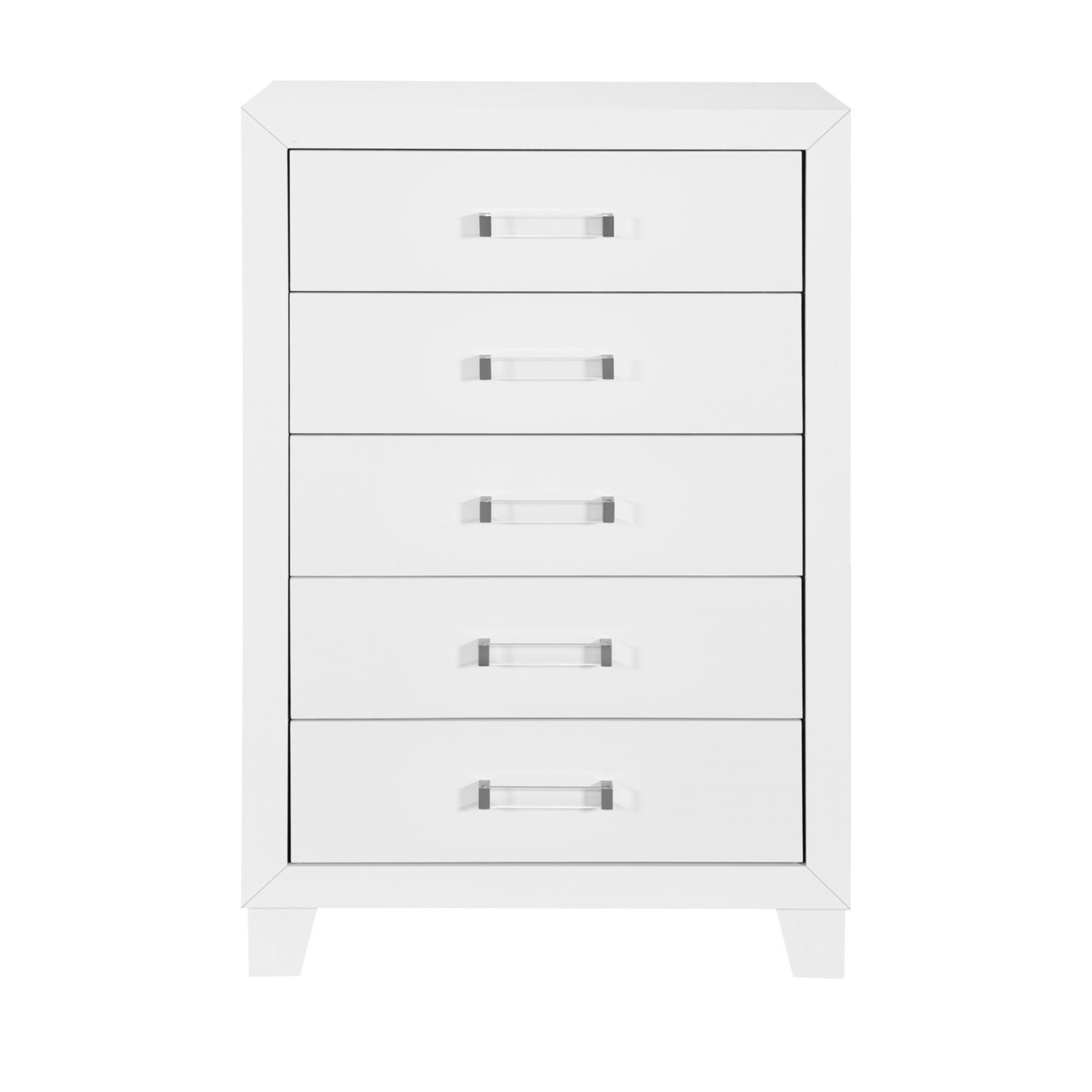OMODA Modern White Chest with Acrylic Hardware