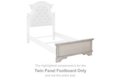 Realyn - Twin Panel Footboard - Chipped White